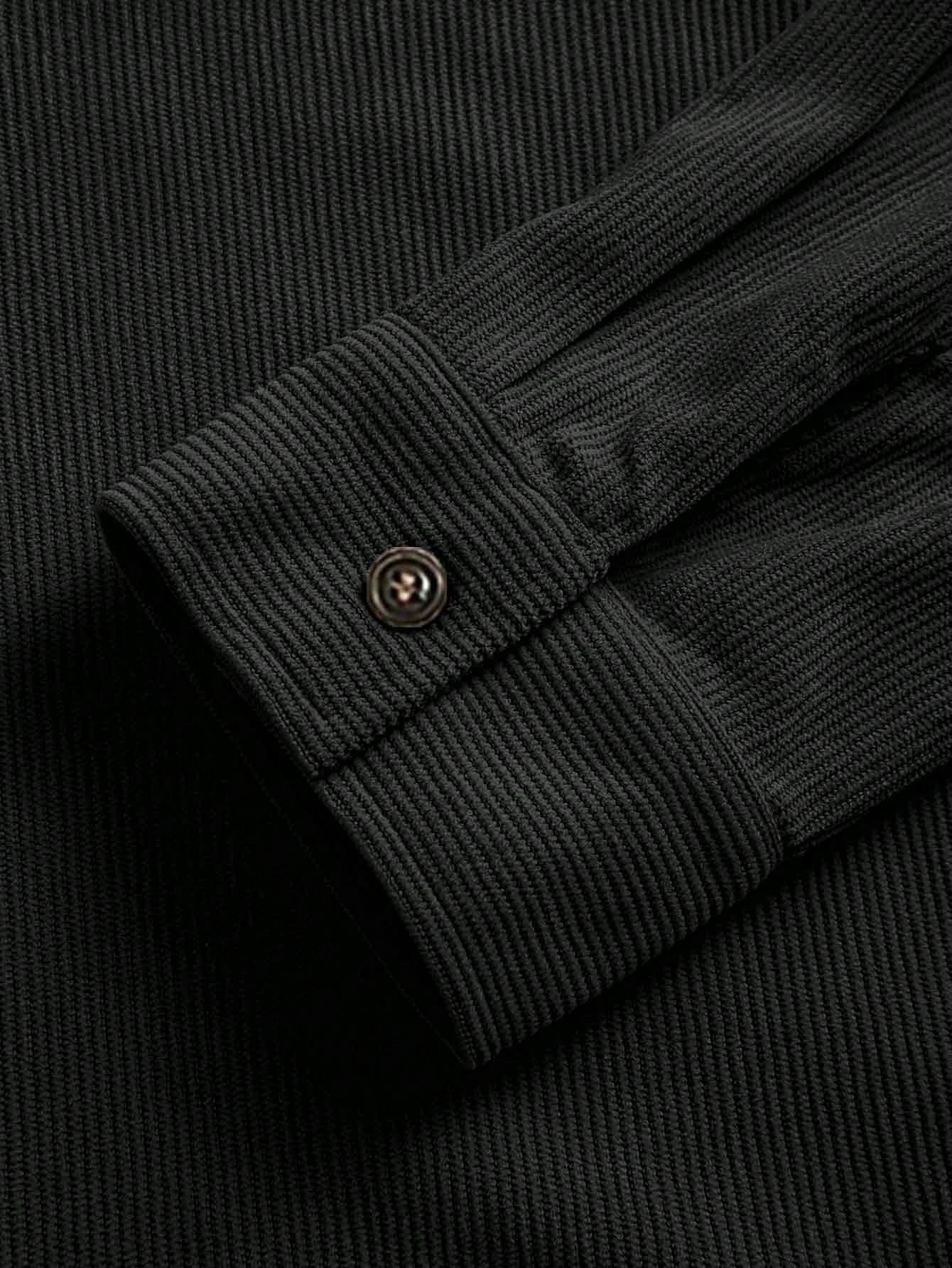 Moletom Masculino Estilo Shacket Com Bolsos E Gola Casual Moletom Masculino Estilo Shacket Com Bolsos E Gola Casual