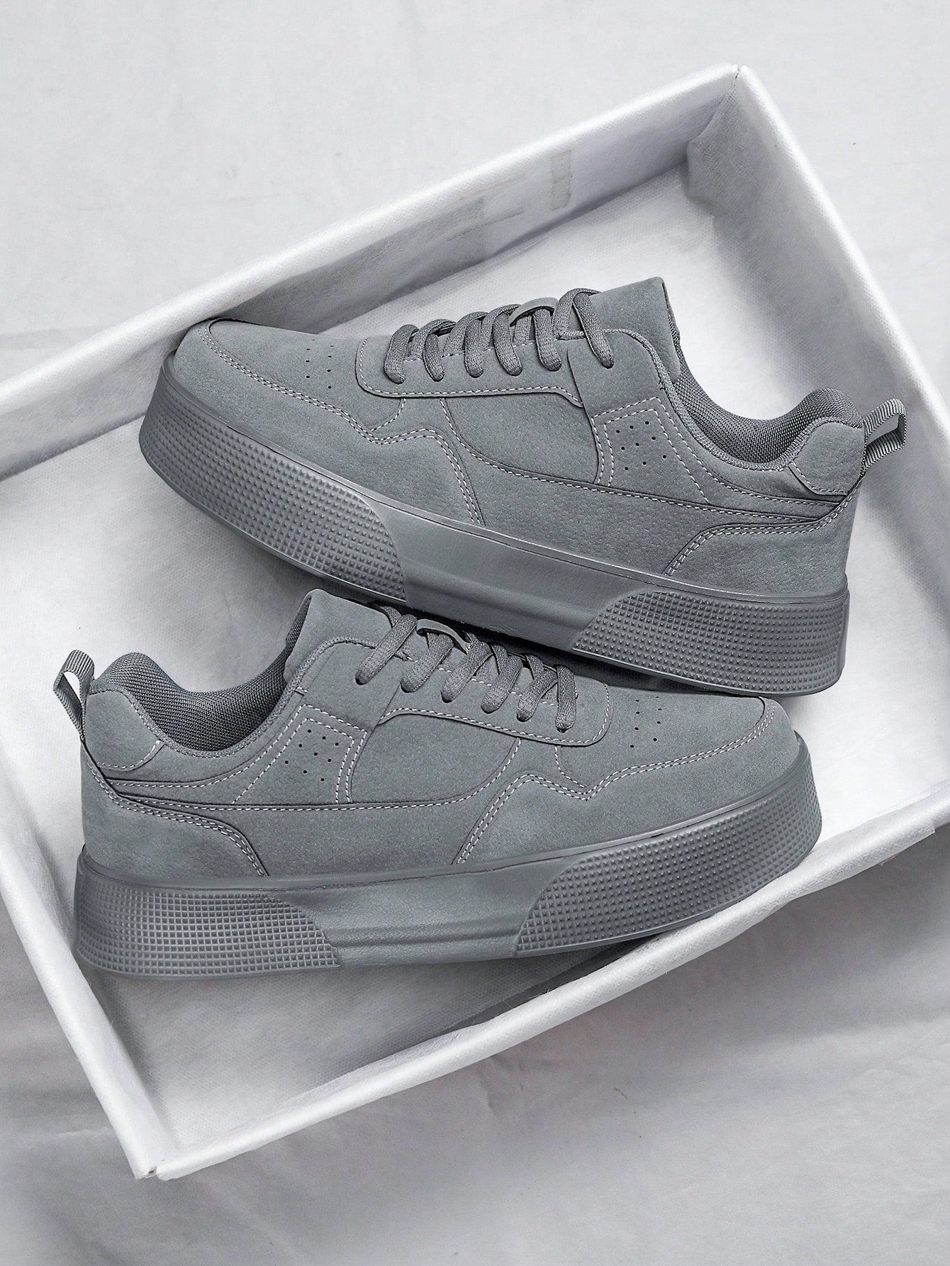 Tênis Masculino Casual Urbano Solado Alto Antiderrapante Cinza / 36 Tênis Masculino Casual Urbano Solado Alto