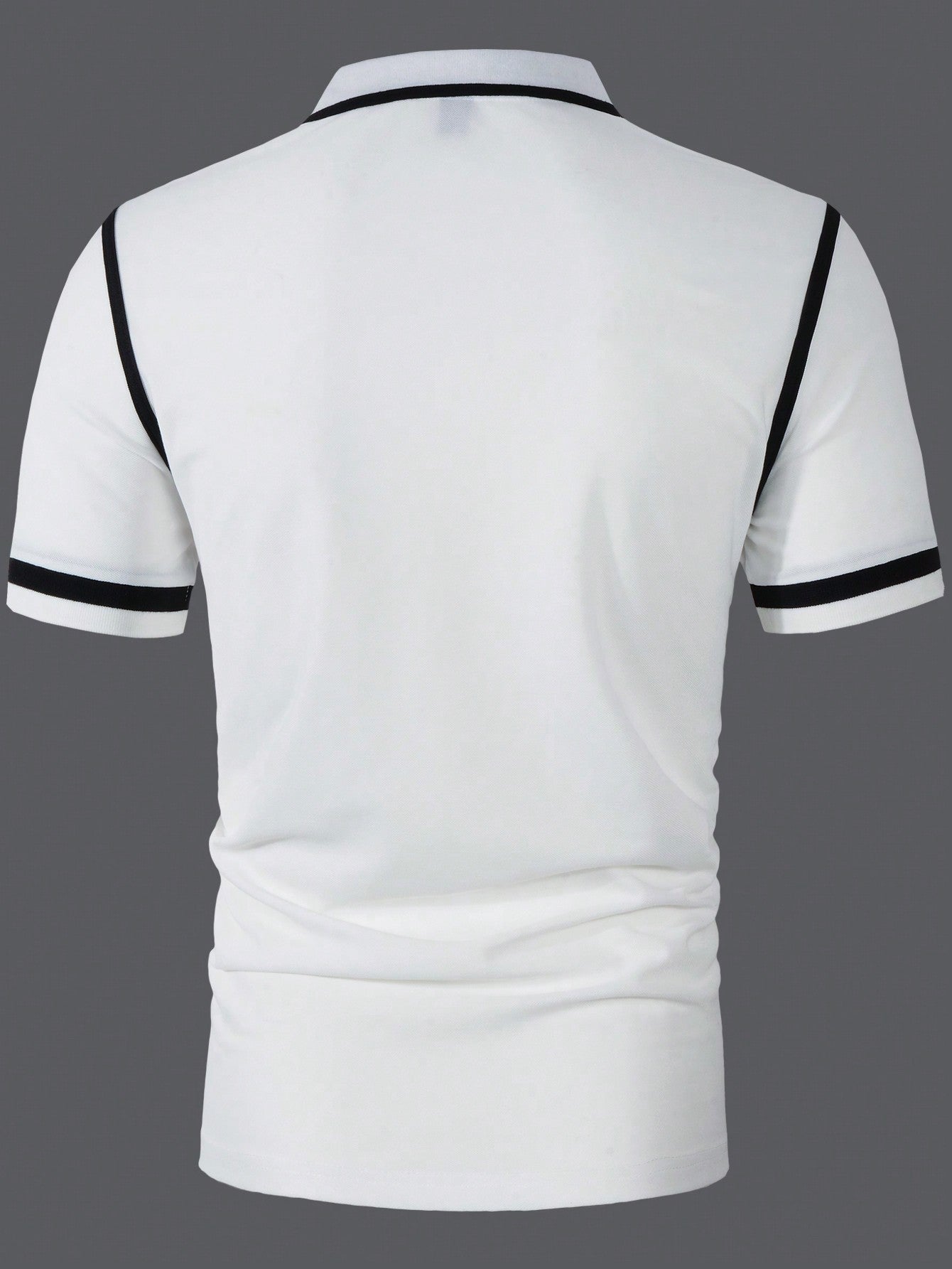 Camisa Polo Masculina Casual Botões Design Color Block Camisa Polo Masculina Casual Botões Design Color Block