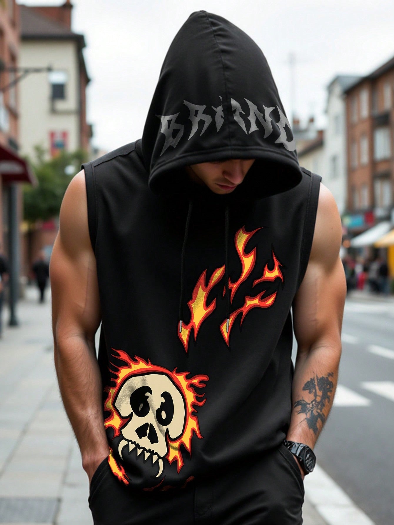 Camiseta Masculina Oversized Estampa De Dragão Letras Preto / PP Camiseta Masculina Oversized Estampa De Dragão Letras