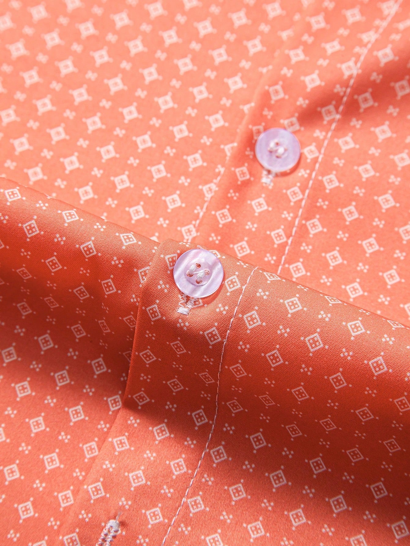 Camisa Masculina De Botão Slim Estampa Discreta Estilo Urbano Camisa Masculina De Botão Slim Estampa Discreta Estilo