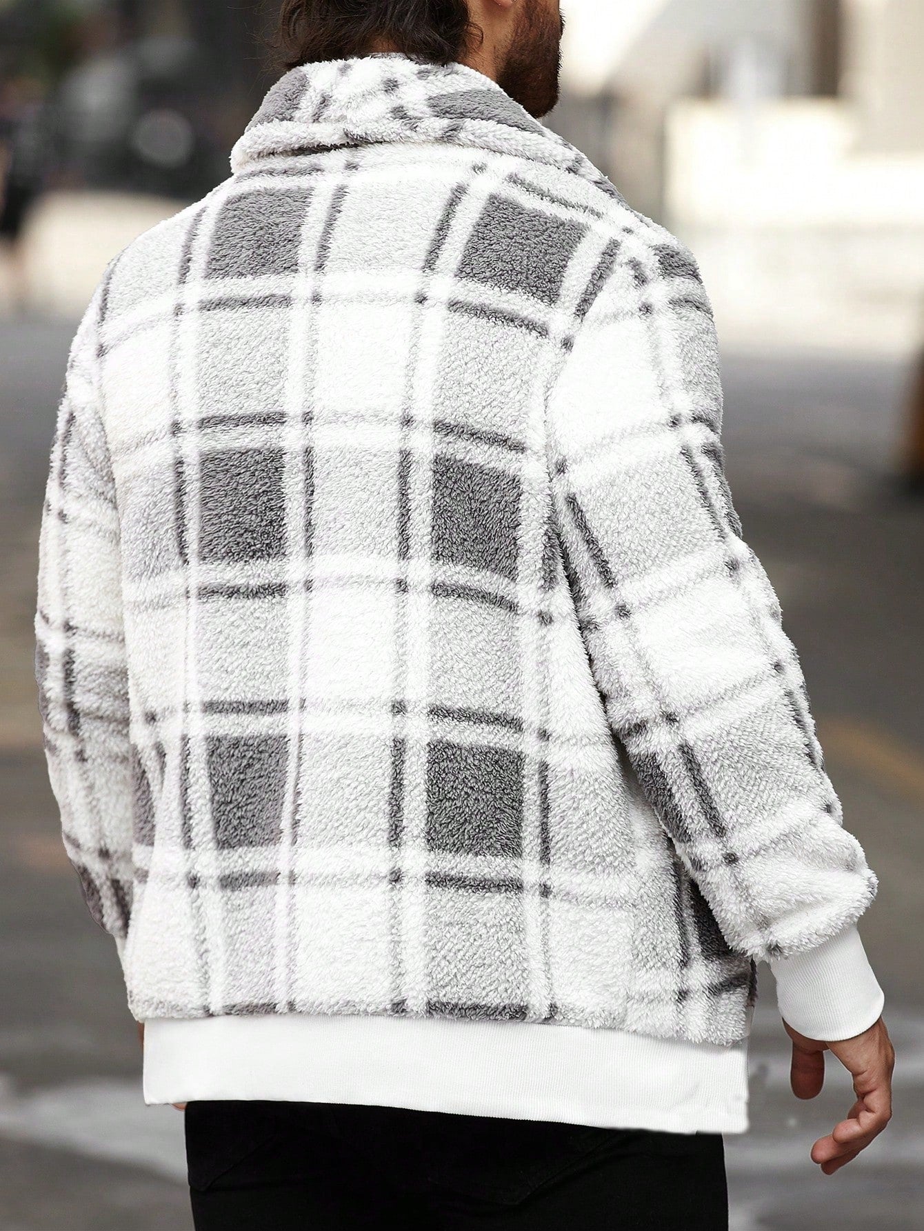 Jaqueta Masculina Casual Estilo Minimalista Xadrez Jaqueta Masculina Casual Estilo Minimalista Xadrez