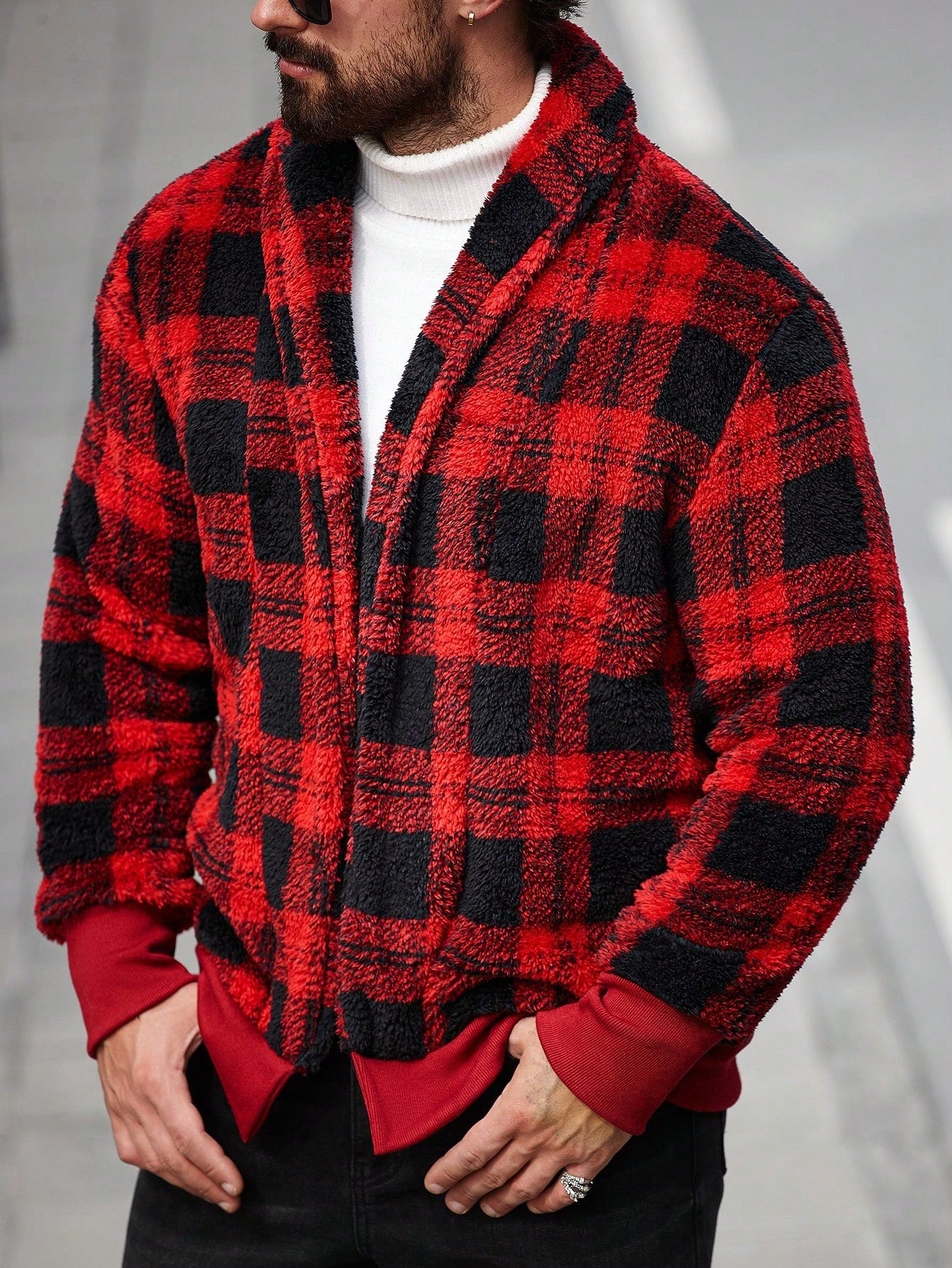 Jaqueta Masculina Casual Estilo Minimalista Xadrez Jaqueta Masculina Casual Estilo Minimalista Xadrez