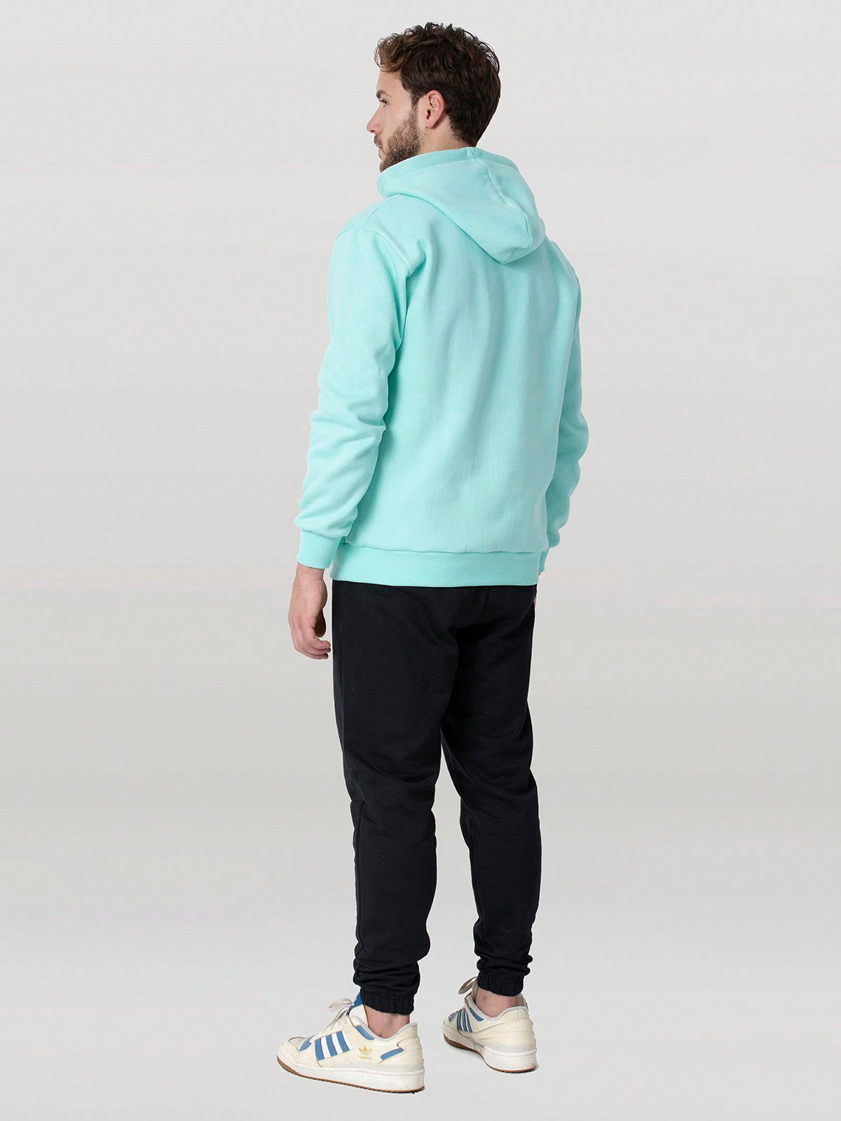 Conjunto Masculino Moletom Casual Com Capuz Cós Ajustável Conjunto Masculino Moletom Casual Com Capuz Cós Ajustável