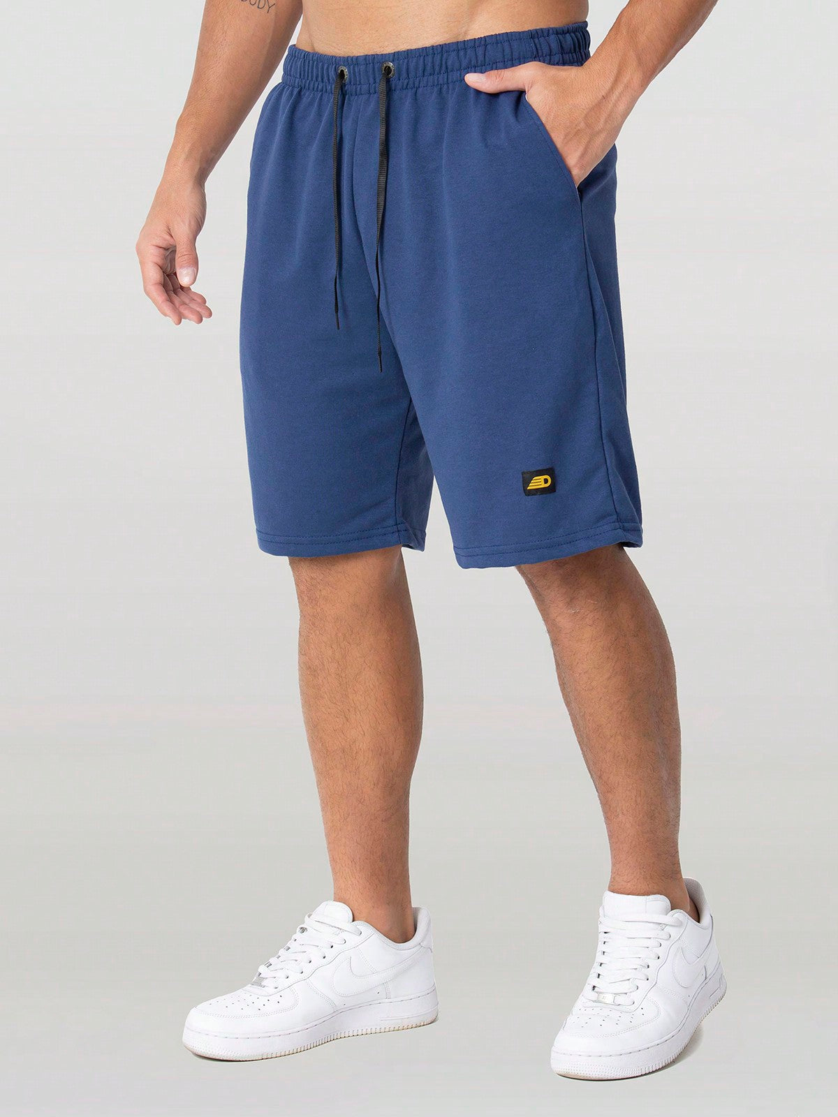 Bermuda Masculina Conforto Total Em Moletom Básico Azul Marinho / PP Bermuda Masculina Conforto Total Em Moletom Básico