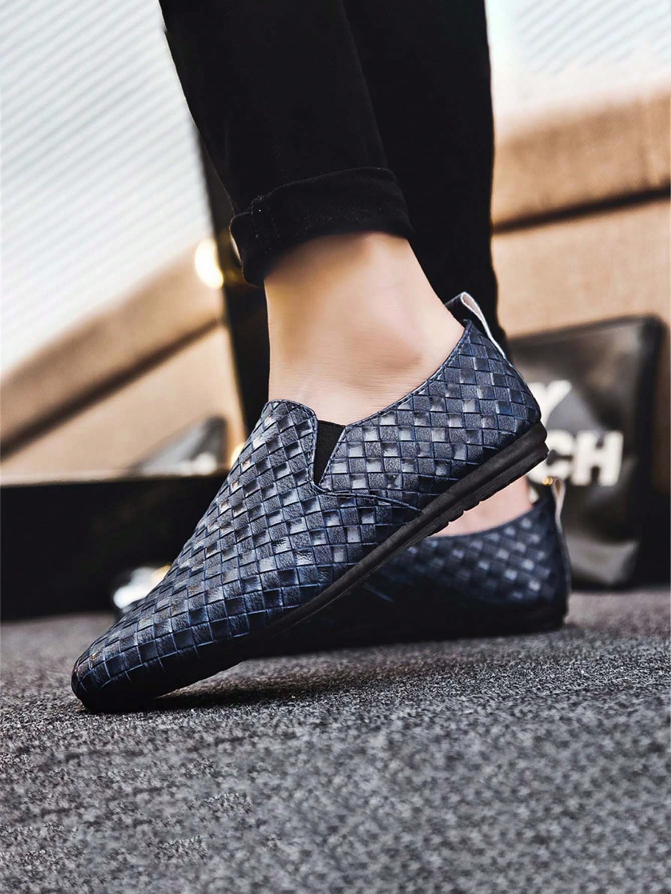 Sapato Masculino Texturizado Estilo Moderno Elegante Sapato Masculino Texturizado Estilo Moderno Elegante