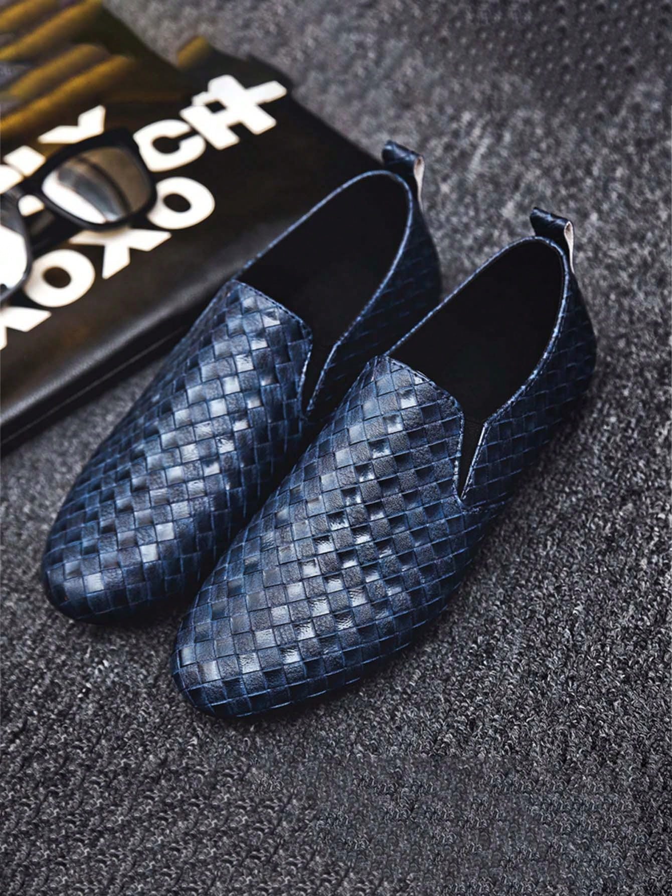 Sapato Masculino Texturizado Estilo Moderno Elegante Sapato Masculino Texturizado Estilo Moderno Elegante