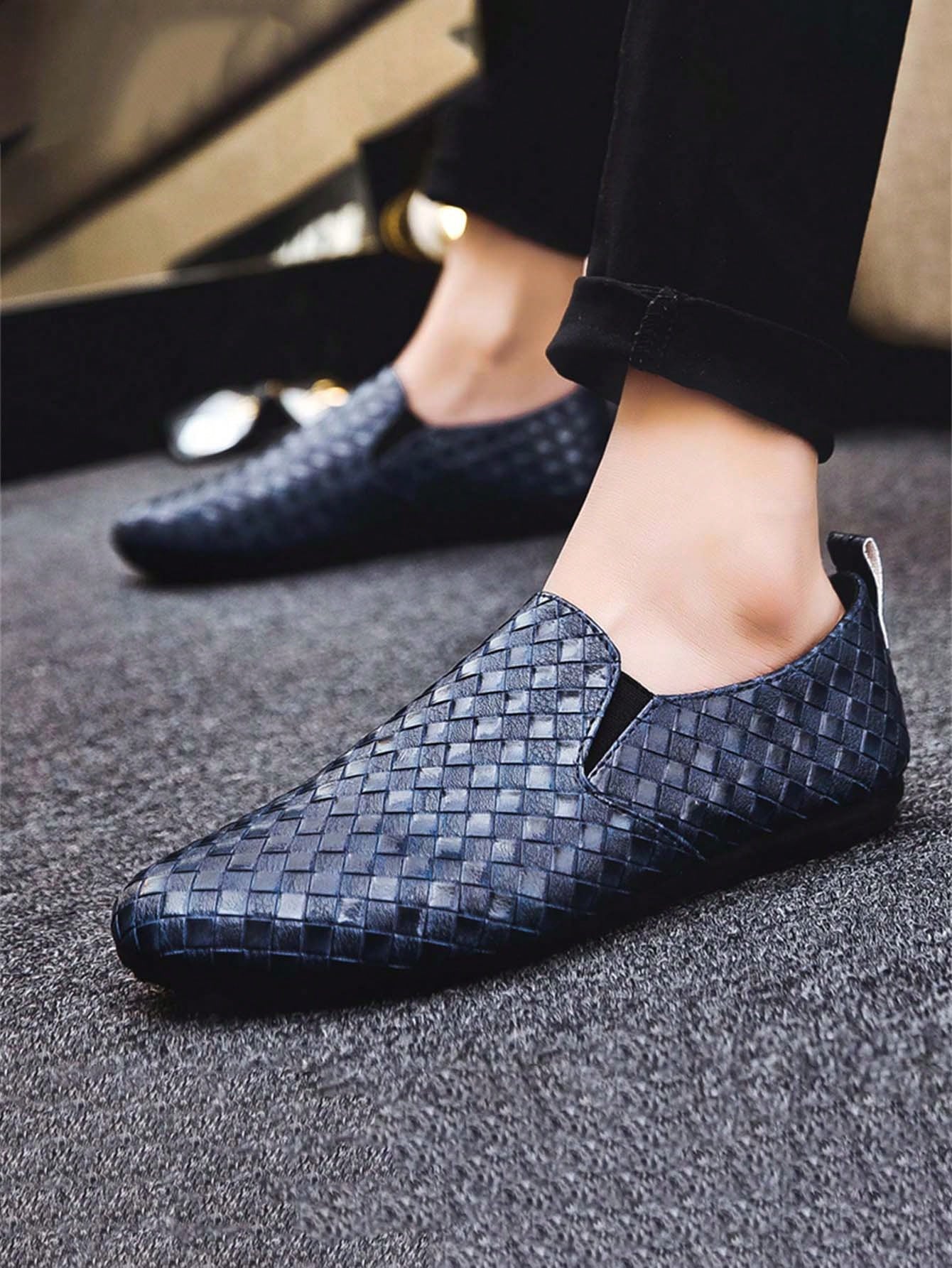 Sapato Masculino Texturizado Estilo Moderno Elegante Preto / 36 Sapato Masculino Texturizado Estilo Moderno Elegante