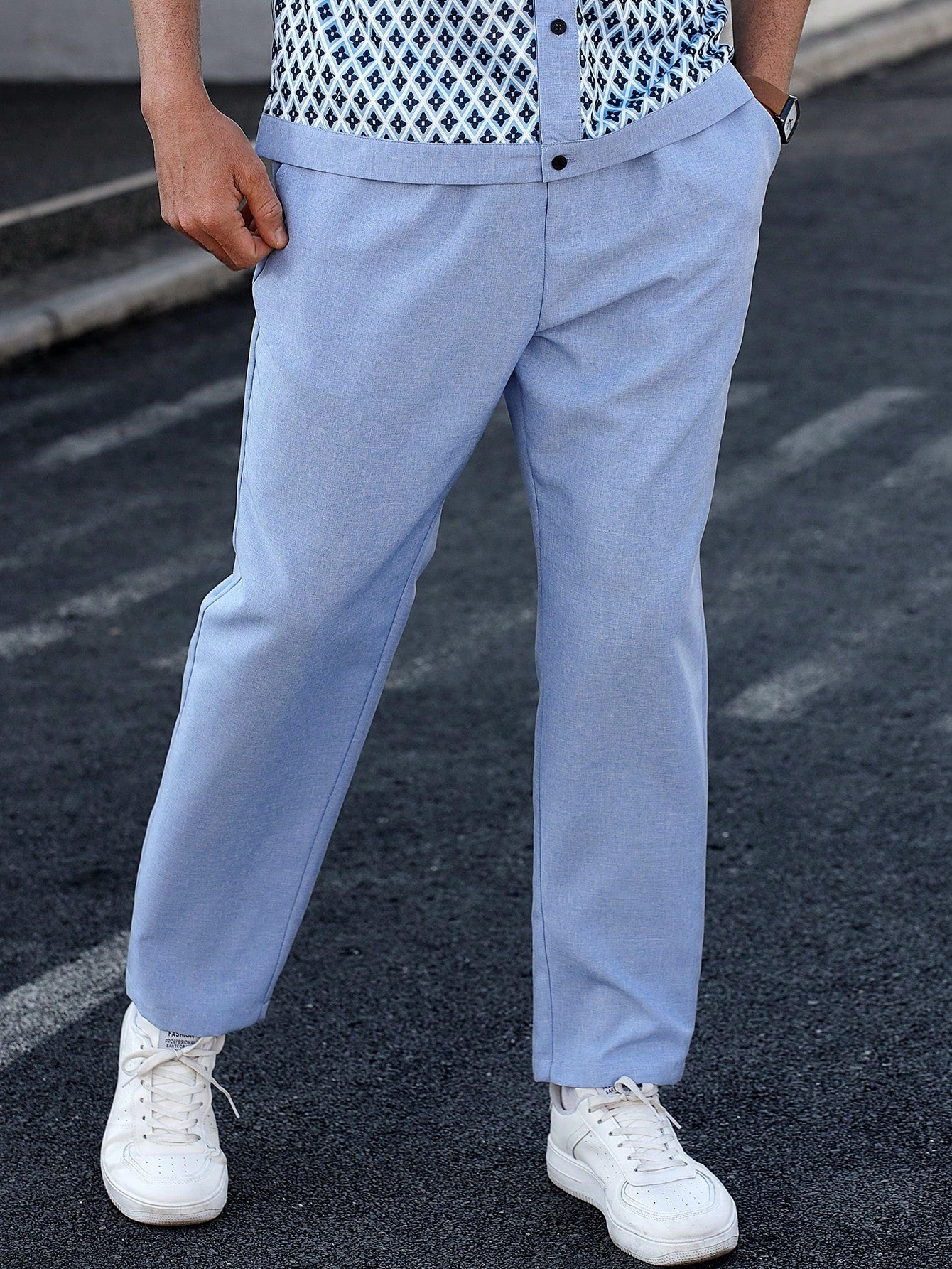 Conjunto Masculino Camisa Estampada E Calça Elegante E Leve Conjunto Masculino Camisa Estampada E Calça Elegante E Leve