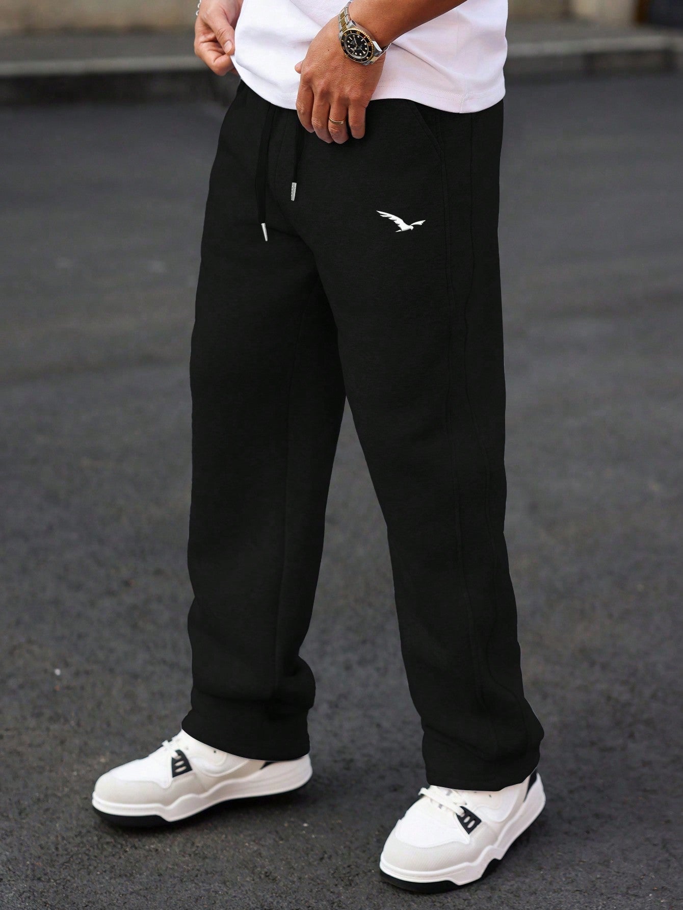 Calça Masculina Jogger Com Forro De Pelúcia E Visual Casual Preto / PP Calça Masculina Jogger Com Forro De Pelúcia E