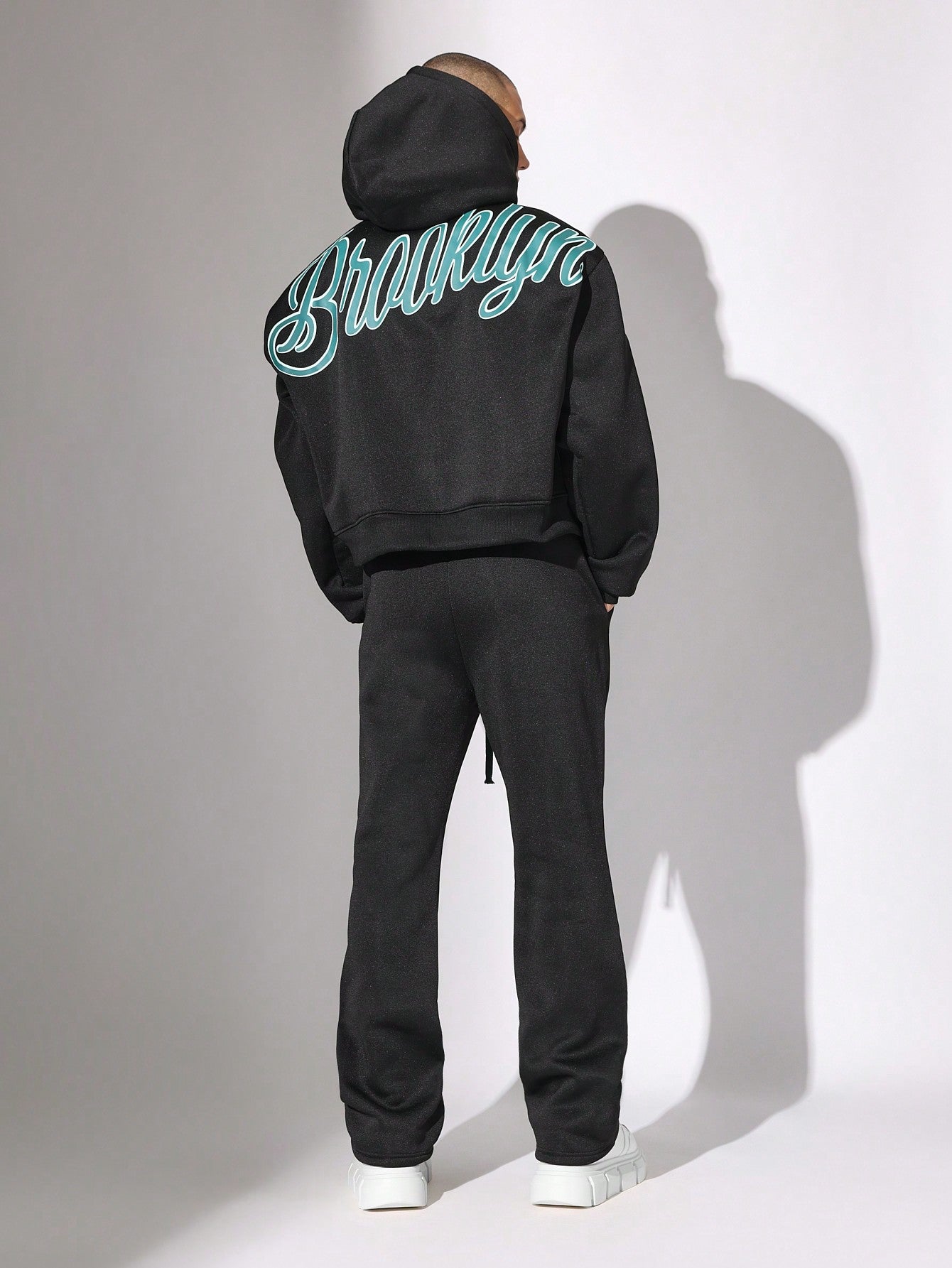 Conjunto Masculino Moletom Com Capuz E Calça Jogger Cós Ajustável Conjunto Masculino Moletom Com Capuz E Calça Jogger