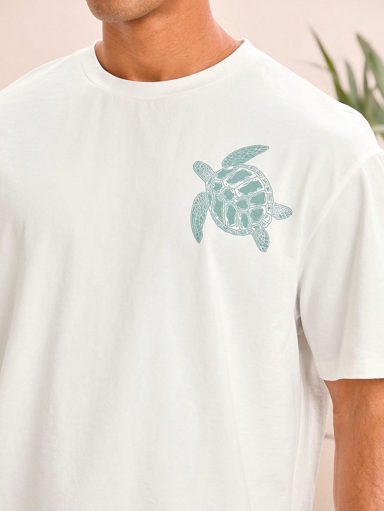 Camisa Masculina Minimalista Estampa De Tartaruga Camisa Masculina Minimalista Estampa De Tartaruga