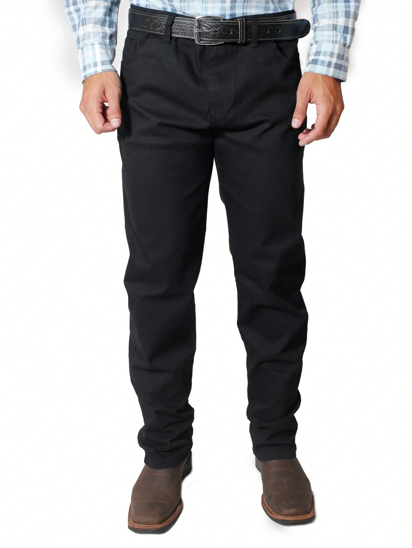 Calça Masculina Jeans Slim Fit Com Design Tradicional E Cintura Preto / PP Calça Masculina Jeans Slim Fit Com Design