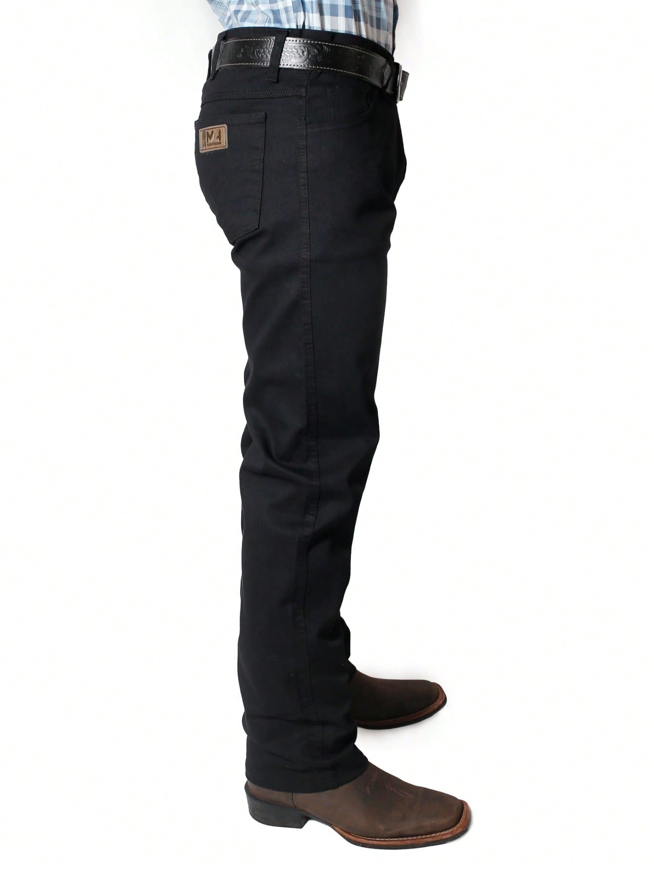 Calça Masculina Jeans Slim Fit Com Design Tradicional E Cintura Calça Masculina Jeans Slim Fit Com Design Tradicional E