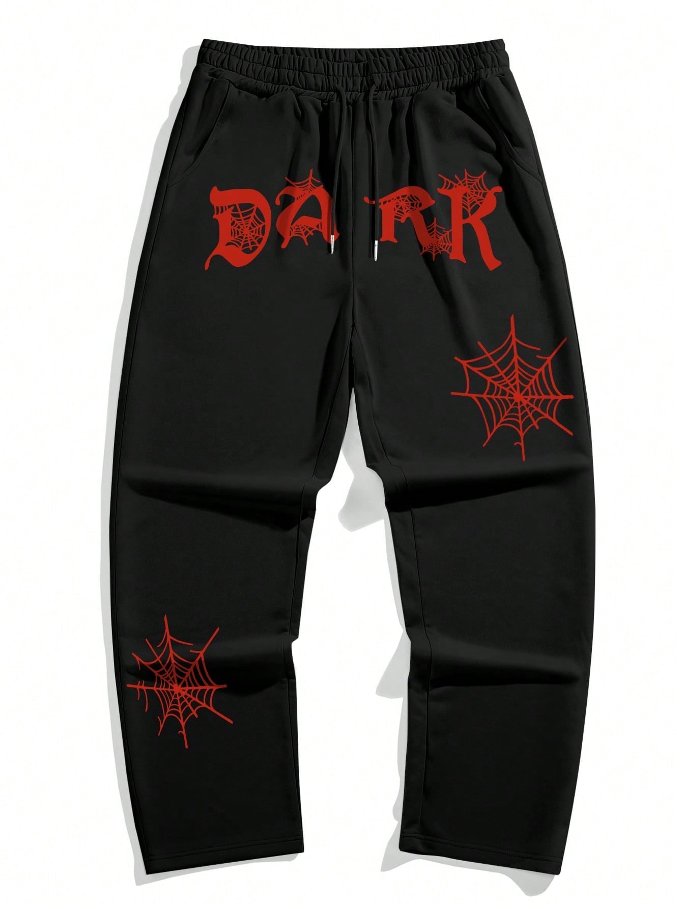 Calça Masculina Cargo Oversized Com Estampa Dark E Teia Calça Masculina Cargo Oversized Com Estampa Dark E Teia