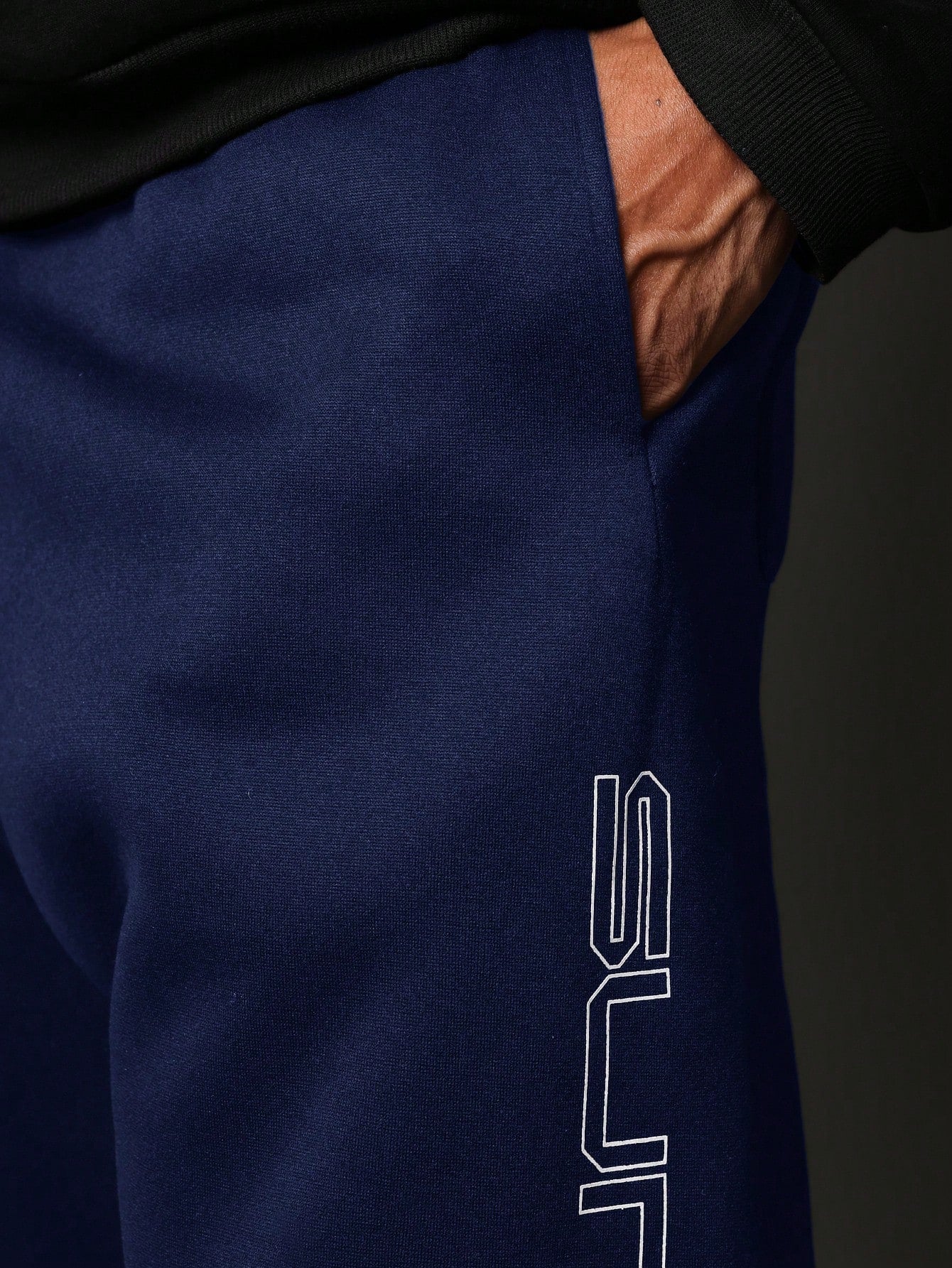 Calça Masculina Wide Leg Com Estampa Lateral Streetwear Calça Masculina Wide Leg Com Estampa Lateral Streetwear