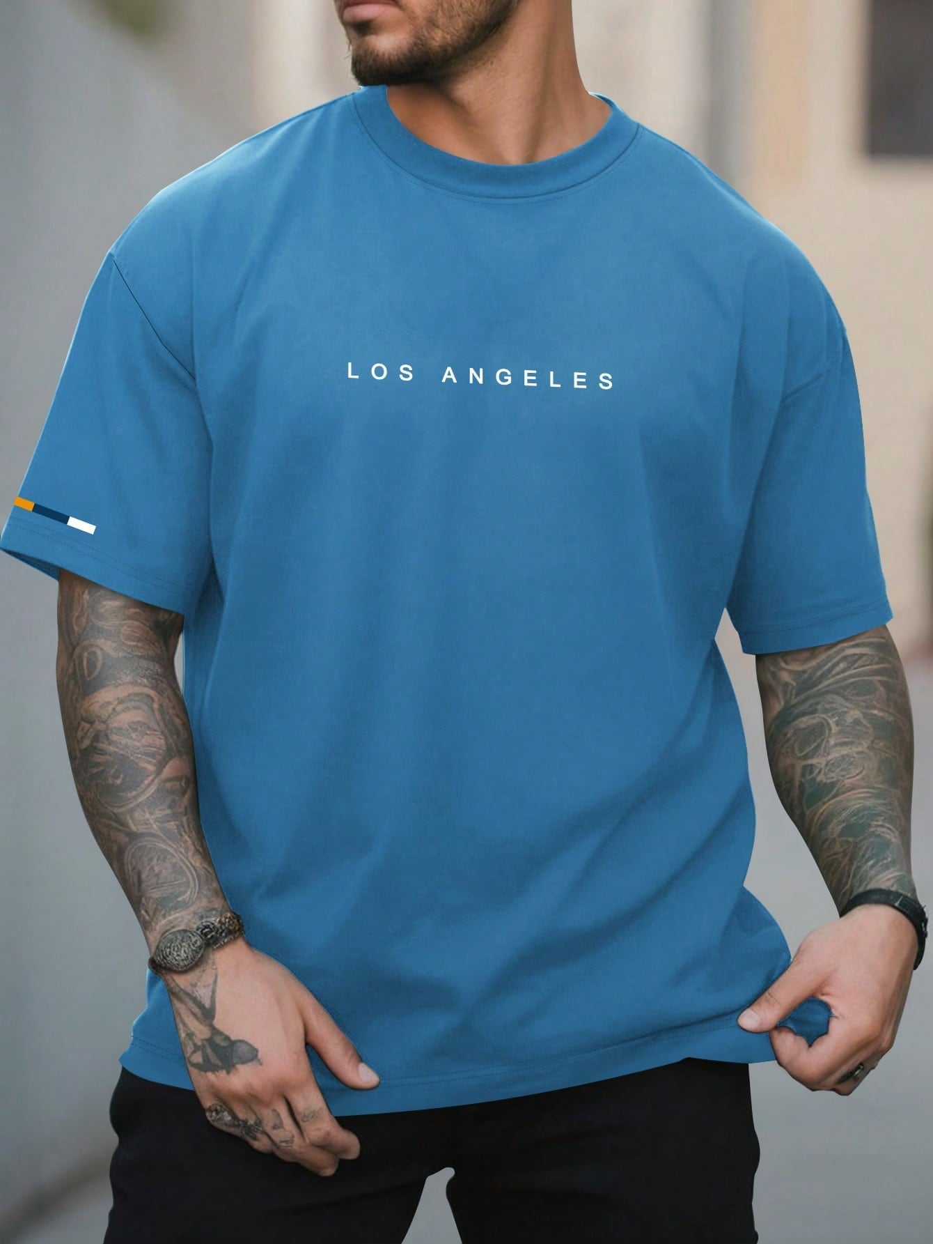 Camisa Masculina Oversized Estilo Urbano Autêntico Azul Petróleo / PP Camisa Masculina Oversized Estilo Urbano Autêntico