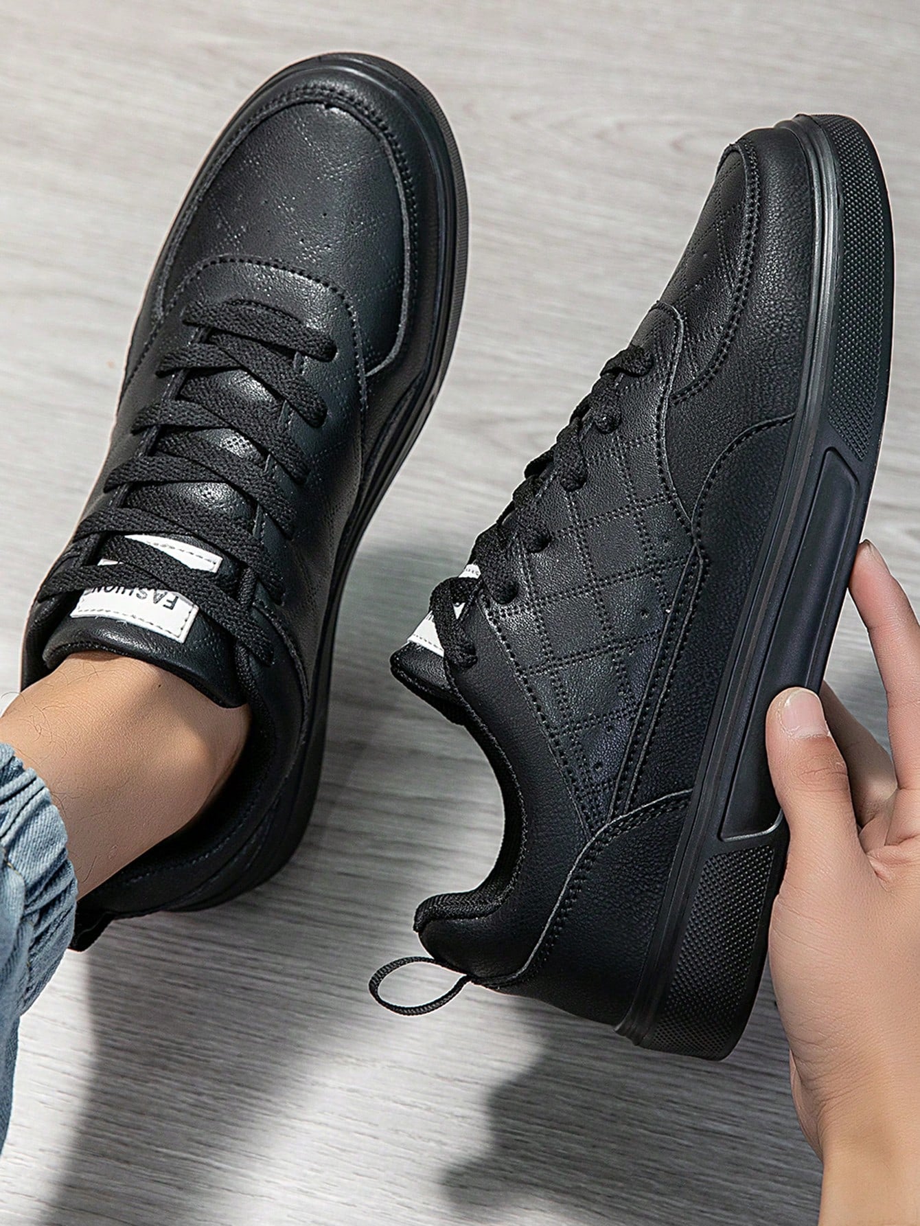 Tênis Masculino Street Skate Cadarço Solado Antiderrapante Durável Preto / 36 Tênis Masculino Street Skate Cadarço