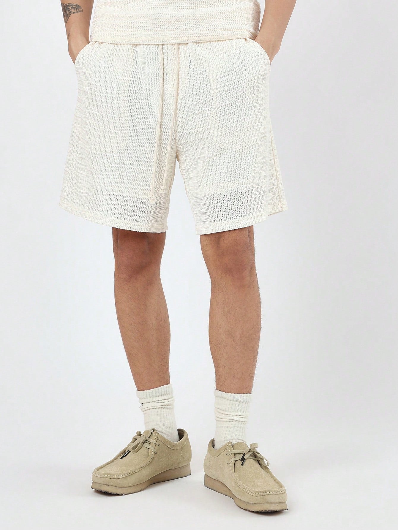 Conjunto Masculino Regata Canelada E Shorts Cós Elástico Conjunto Masculino Regata Canelada E Shorts Cós Elástico