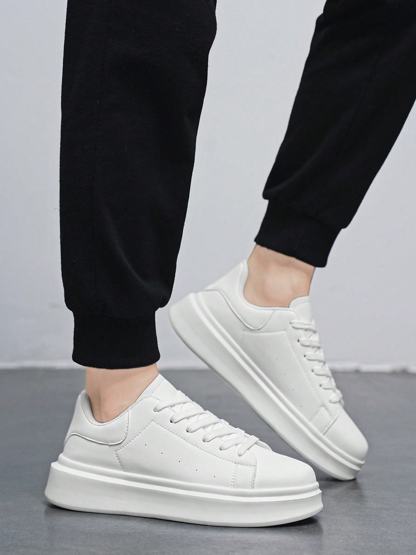 Tênis Masculino Plataforma Casual Design Minimalista Leve Tênis Masculino Plataforma Casual Design Minimalista Leve