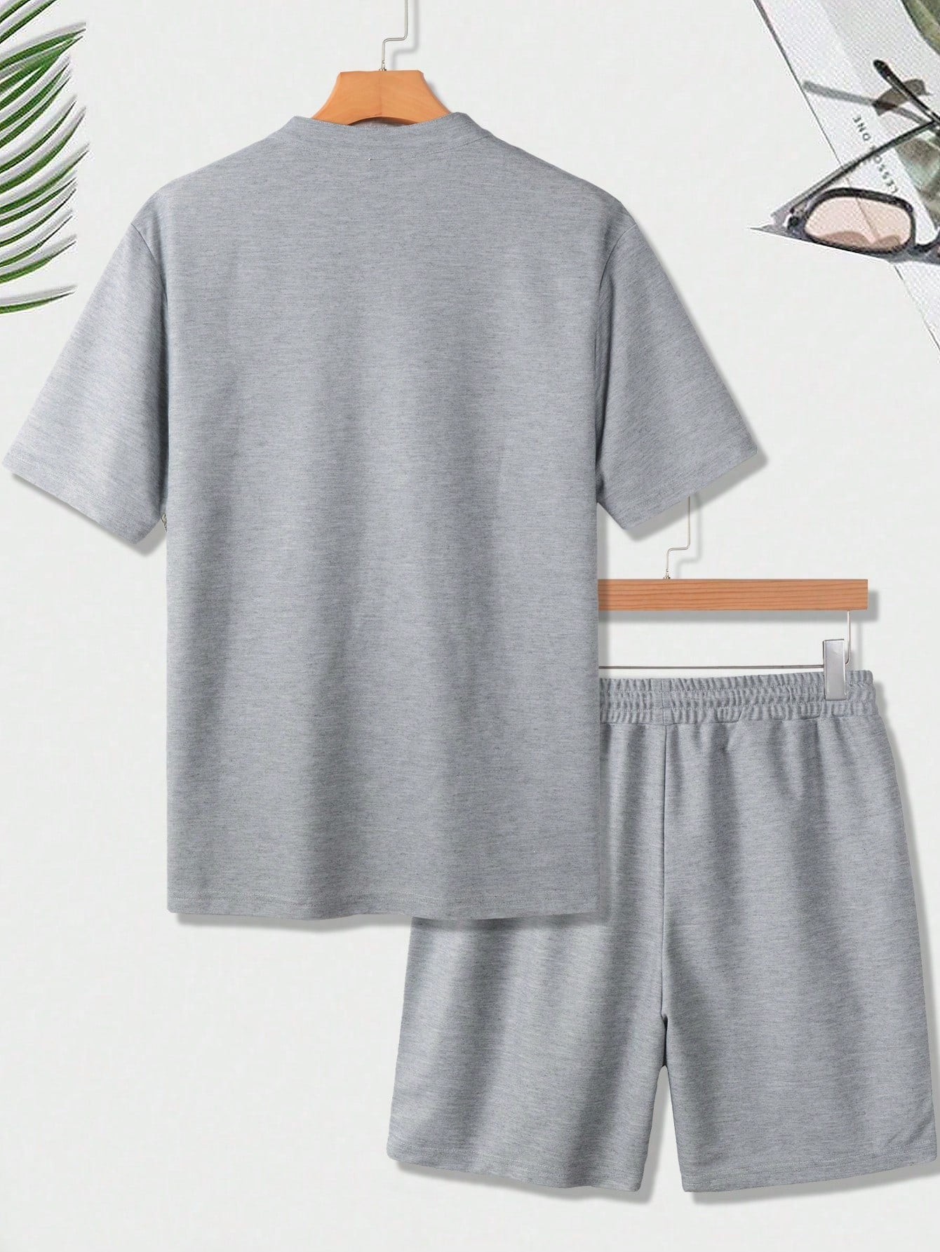 Conjunto Masculino Camisa Manga Curta E Shorts Modelagem Tradicional Conjunto Masculino Camisa Manga Curta E Shorts