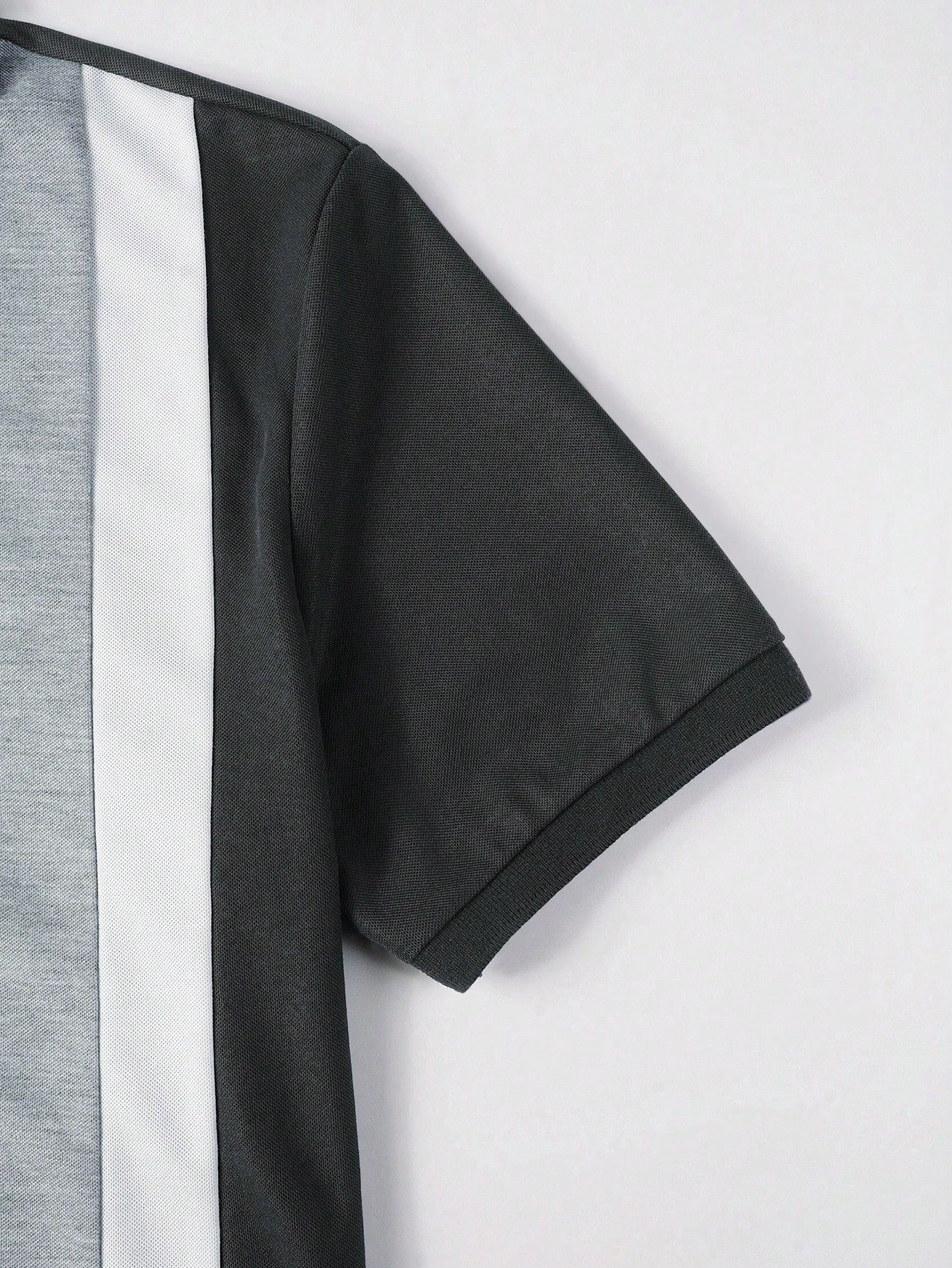 Camisa Polo Masculina Slim Listras Verticais Design Único Camisa Polo Masculina Slim Listras Verticais Design Único