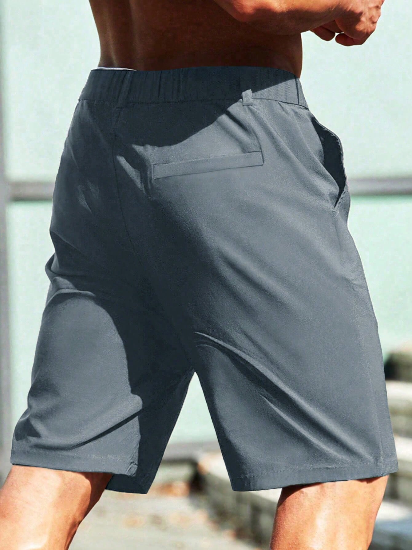 Shorts Masculino Casual Versátil Com Cós De Elástico Shorts Masculino Casual Versátil Com Cós De Elástico