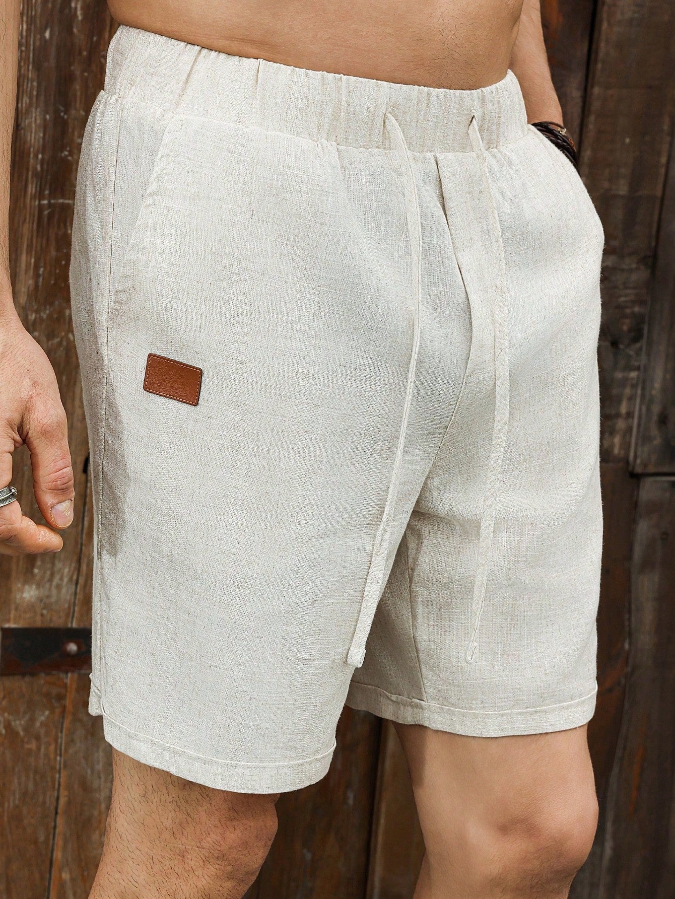 Shorts Masculino Casual Com Tecido Leve E Cós Ajustável Shorts Masculino Casual Com Tecido Leve E Cós Ajustável