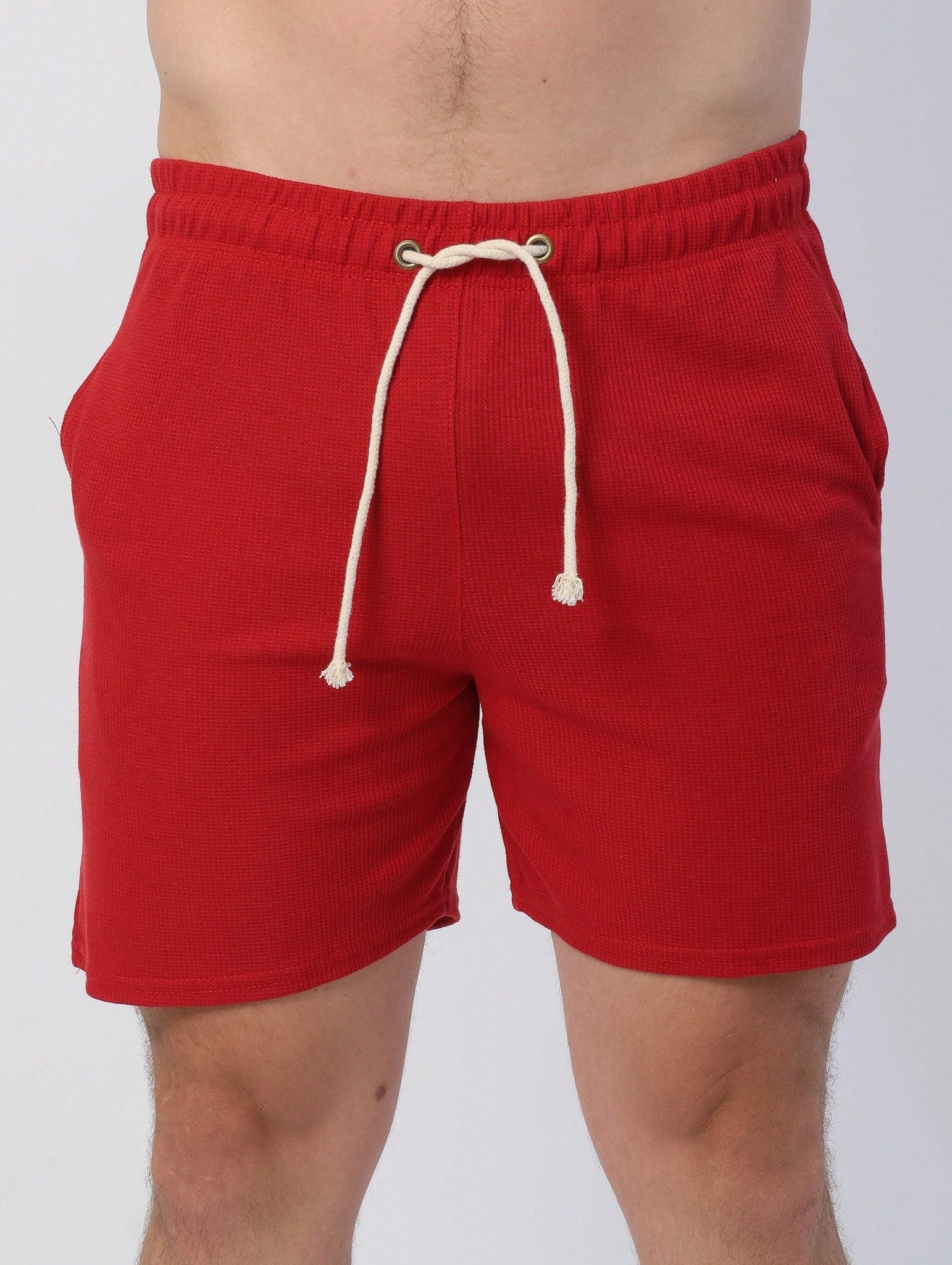 Shorts Masculino Mauricinho Waffle Com Cadarço E Textura Shorts Masculino Mauricinho Waffle Com Cadarço E Textura