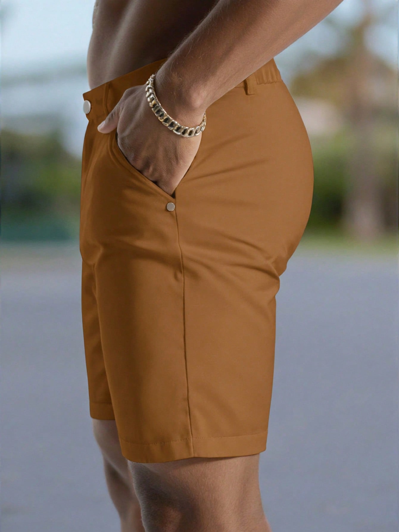 Shorts Masculino Slim Casual Com Design Clean E Ajustado Shorts Masculino Slim Casual Com Design Clean E Ajustado