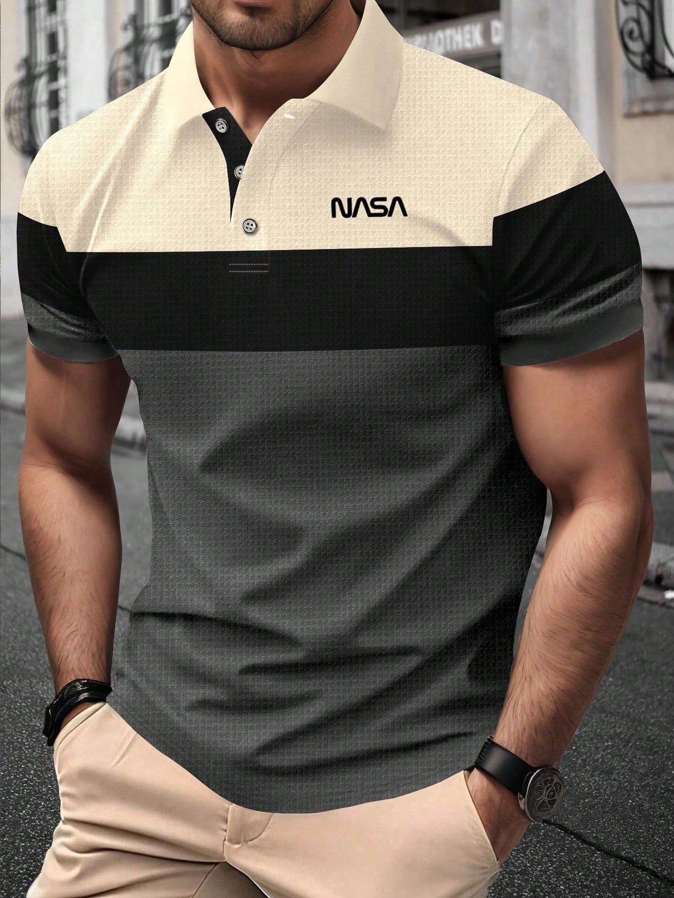 Camisa Polo Masculina Casual Design Clássico Três Cores Chumbo / PP Camisa Polo Masculina Casual Design Clássico Três