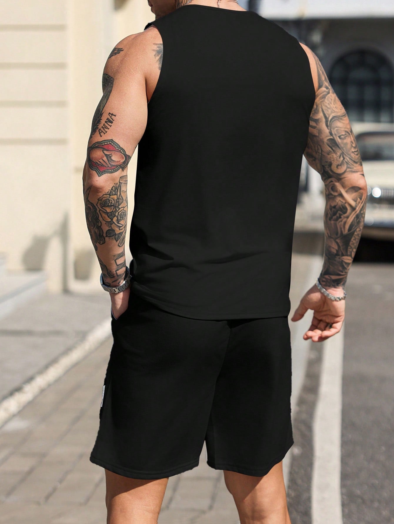 Conjunto Masculino Regata Esportiva E Shorts Cós Elástico Conjunto Masculino Regata Esportiva E Shorts Cós Elástico