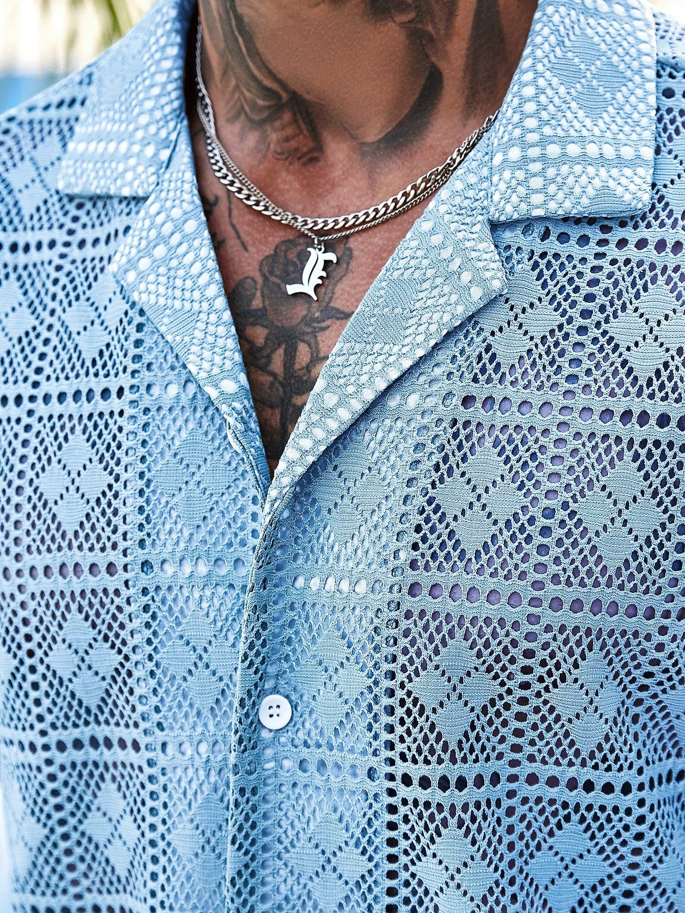 Conjunto Masculino Camisa Com Recortes E Shorts Estilo Casual Conjunto Masculino Camisa Com Recortes E Shorts Estilo