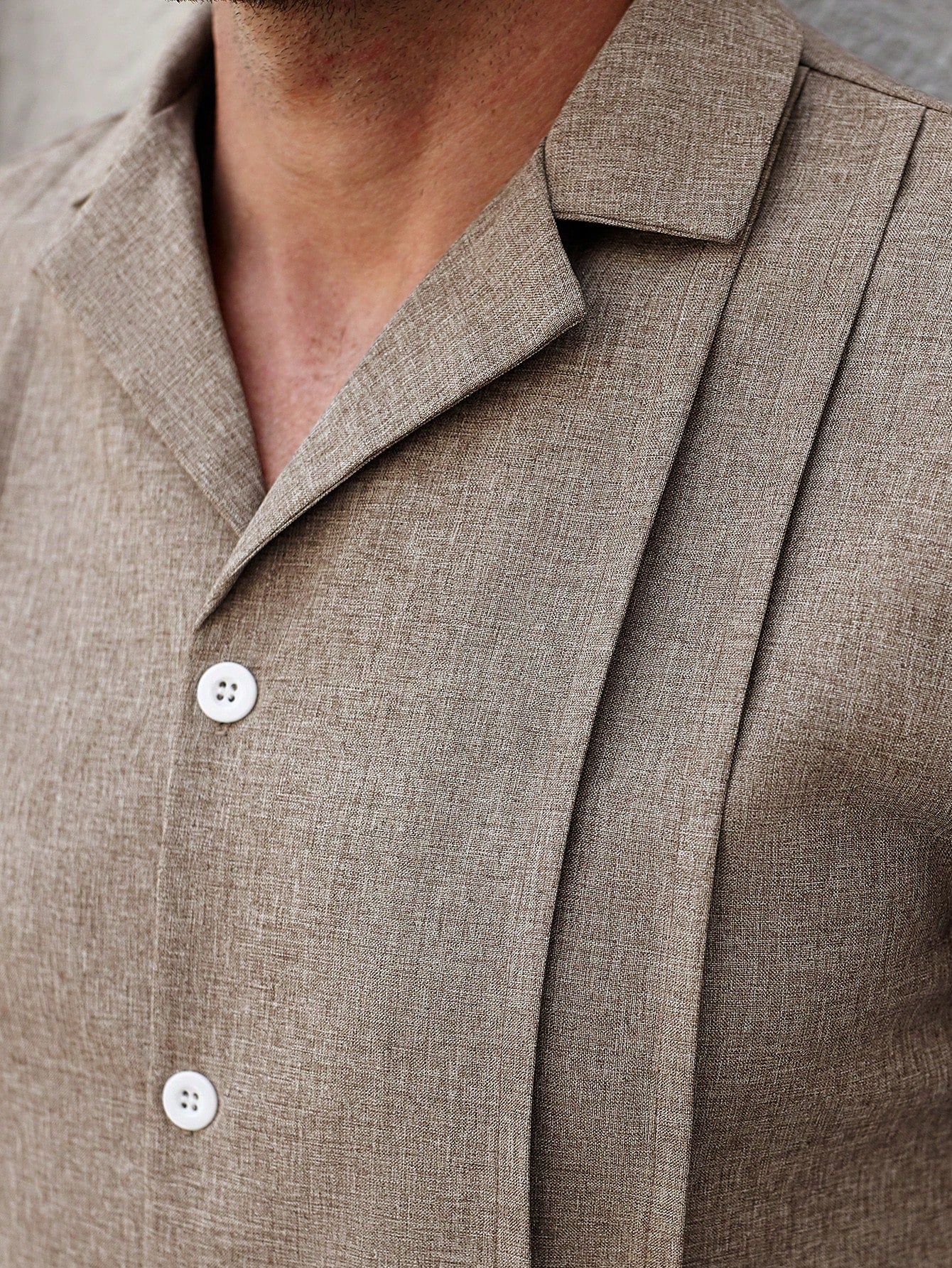 Camisa Masculina De Botão Pespontos Verticais Visual Clássico Camisa Masculina De Botão Pespontos Verticais Visual