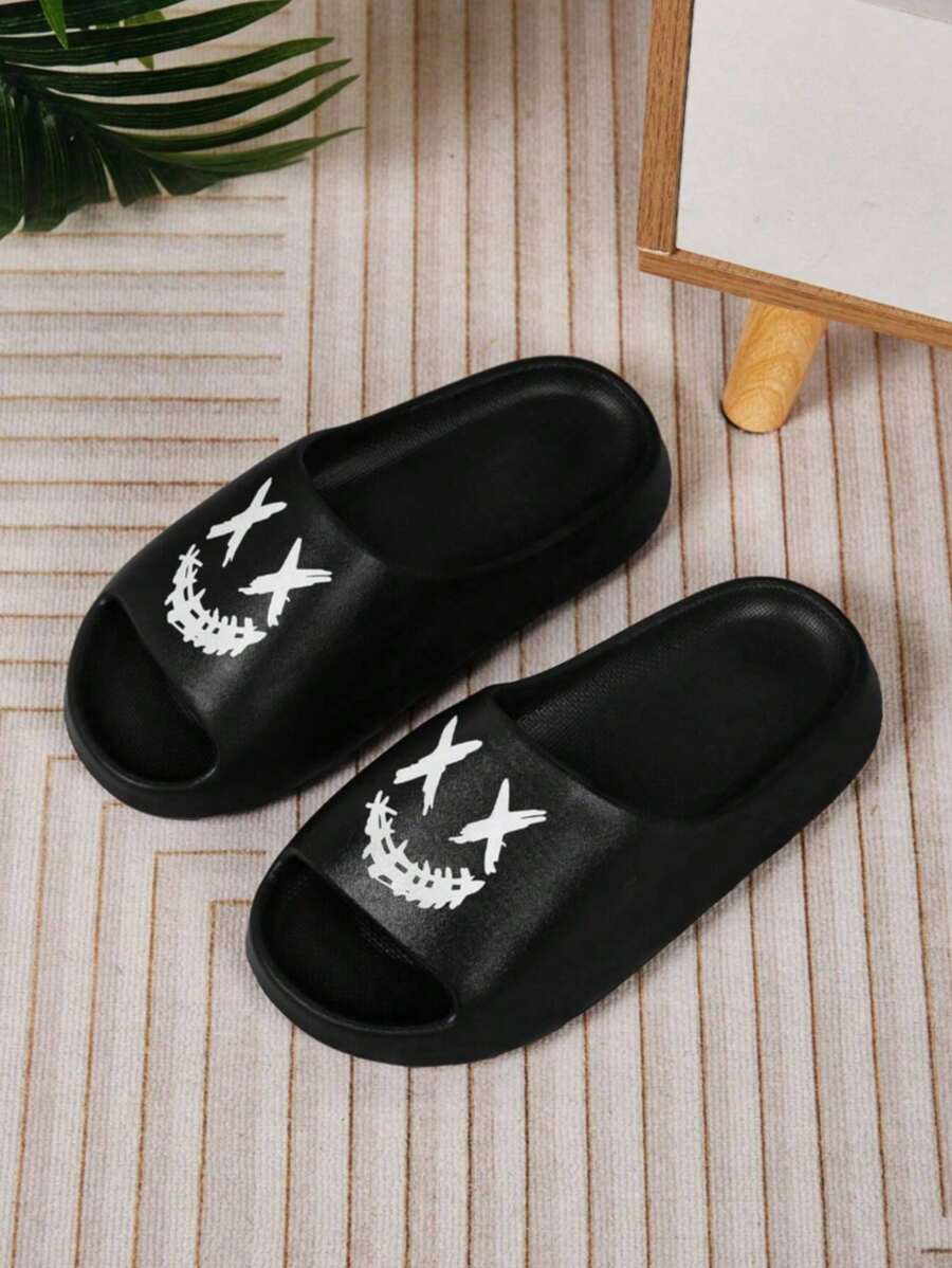 Chinelo Masculino Casual Estampado Solado Grosso Antiderrapante Chinelo Masculino Casual Estampado Solado Grosso