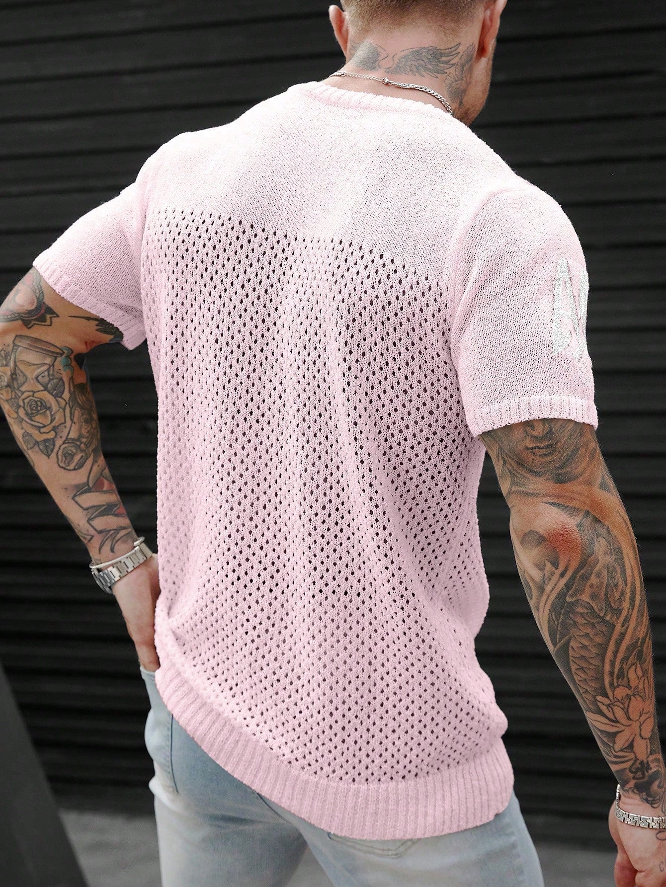 Camiseta Masculina Tricotada Número Estilo Vintage Camiseta Masculina Tricotada Número Estilo Vintage