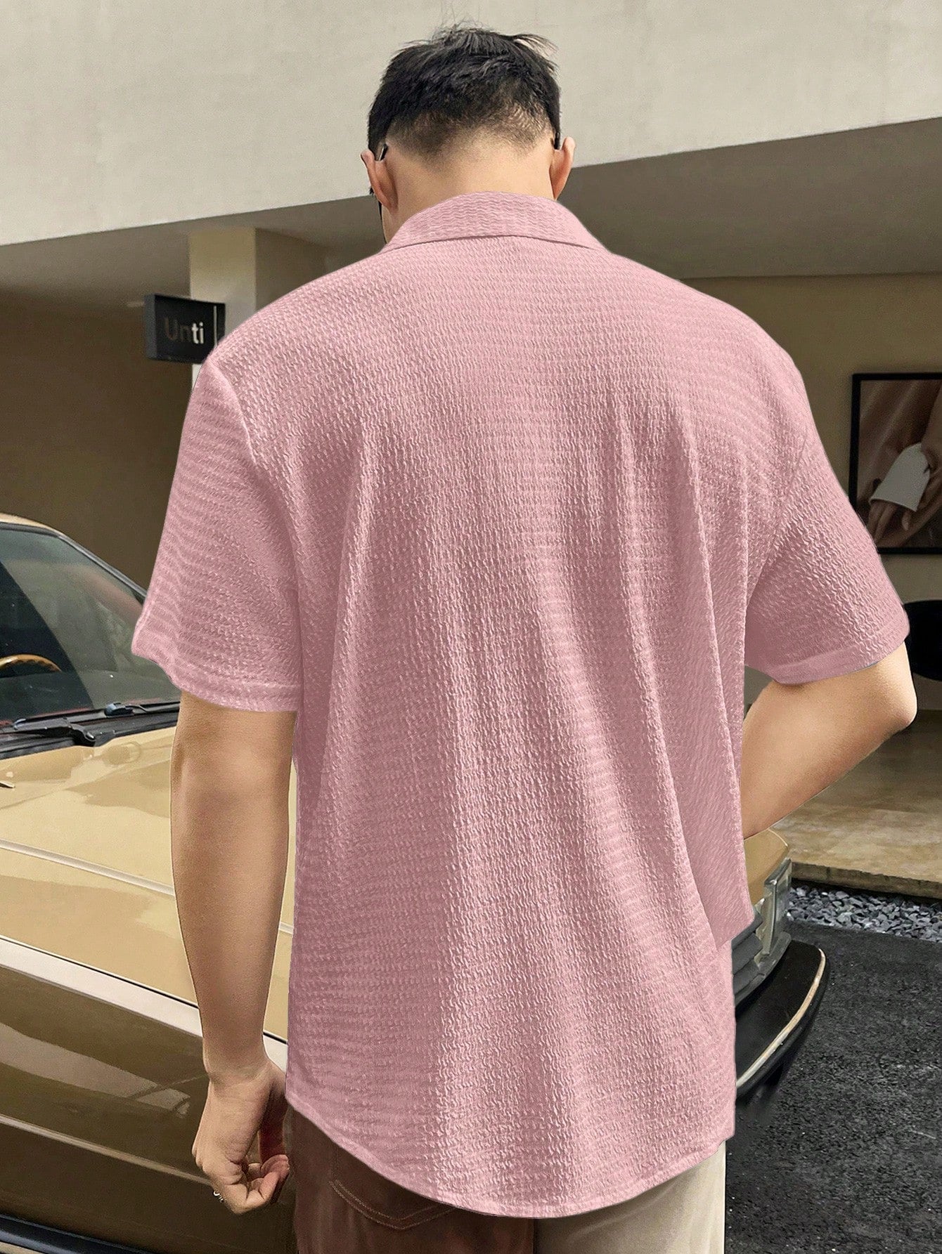 Camisa Masculina De Botão Tecido Elástico Textura Suave Camisa Masculina De Botão Tecido Elástico Textura Suave