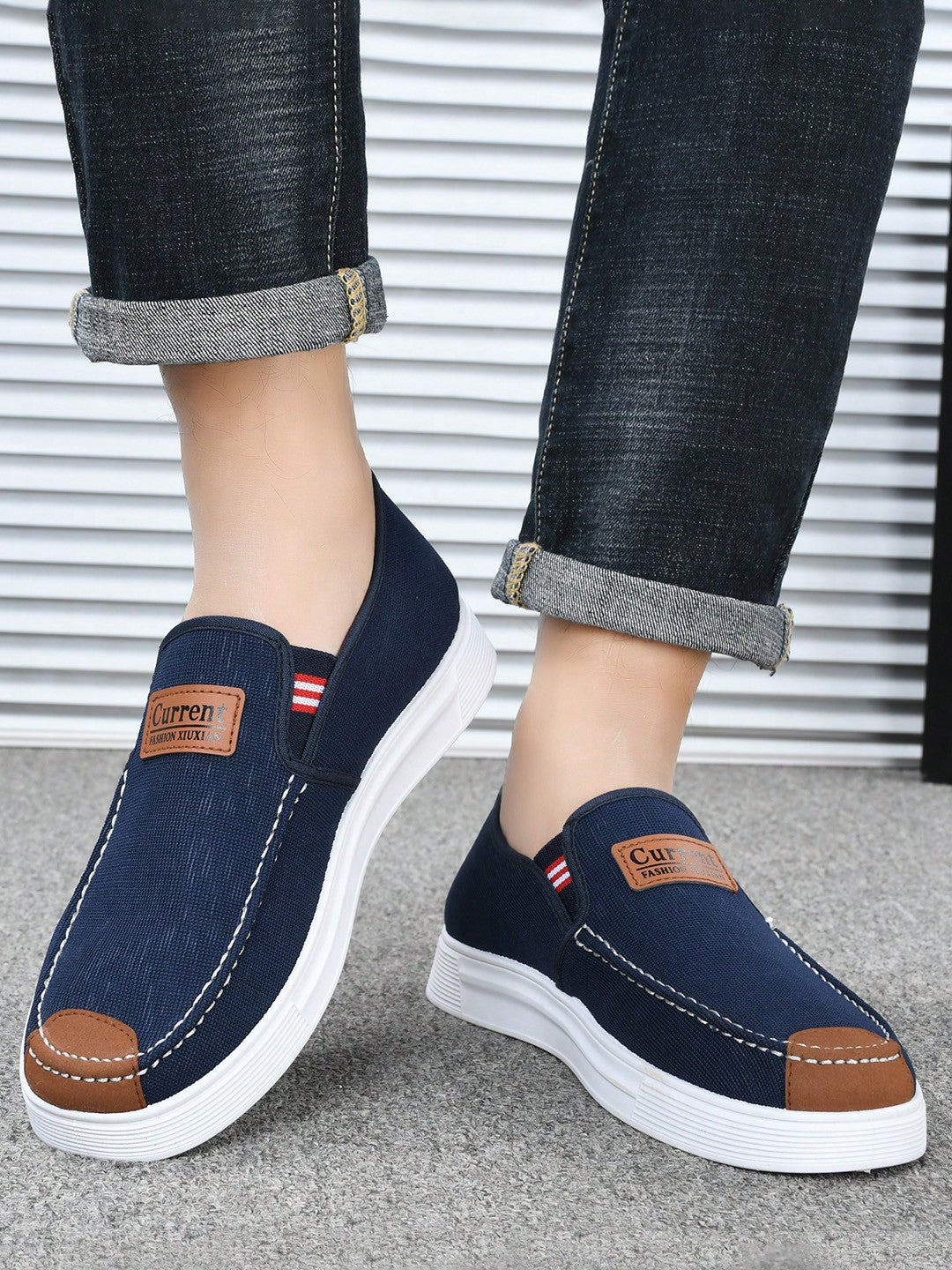 Tênis Masculino Slip-On Casual Lona Estilo Street Confortável Tênis Masculino Slip-On Casual Lona Estilo Street