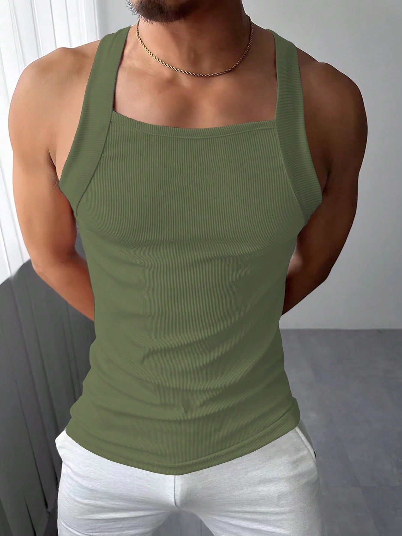 Camiseta Regata Masculina Casual Textura Canelada Camiseta Regata Masculina Casual Textura Canelada