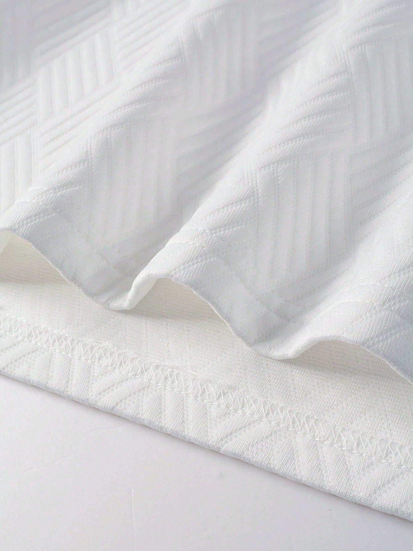 Camisa Polo Masculina Casual Estampa Texturizada Manga Curta Camisa Polo Masculina Casual Estampa Texturizada Manga