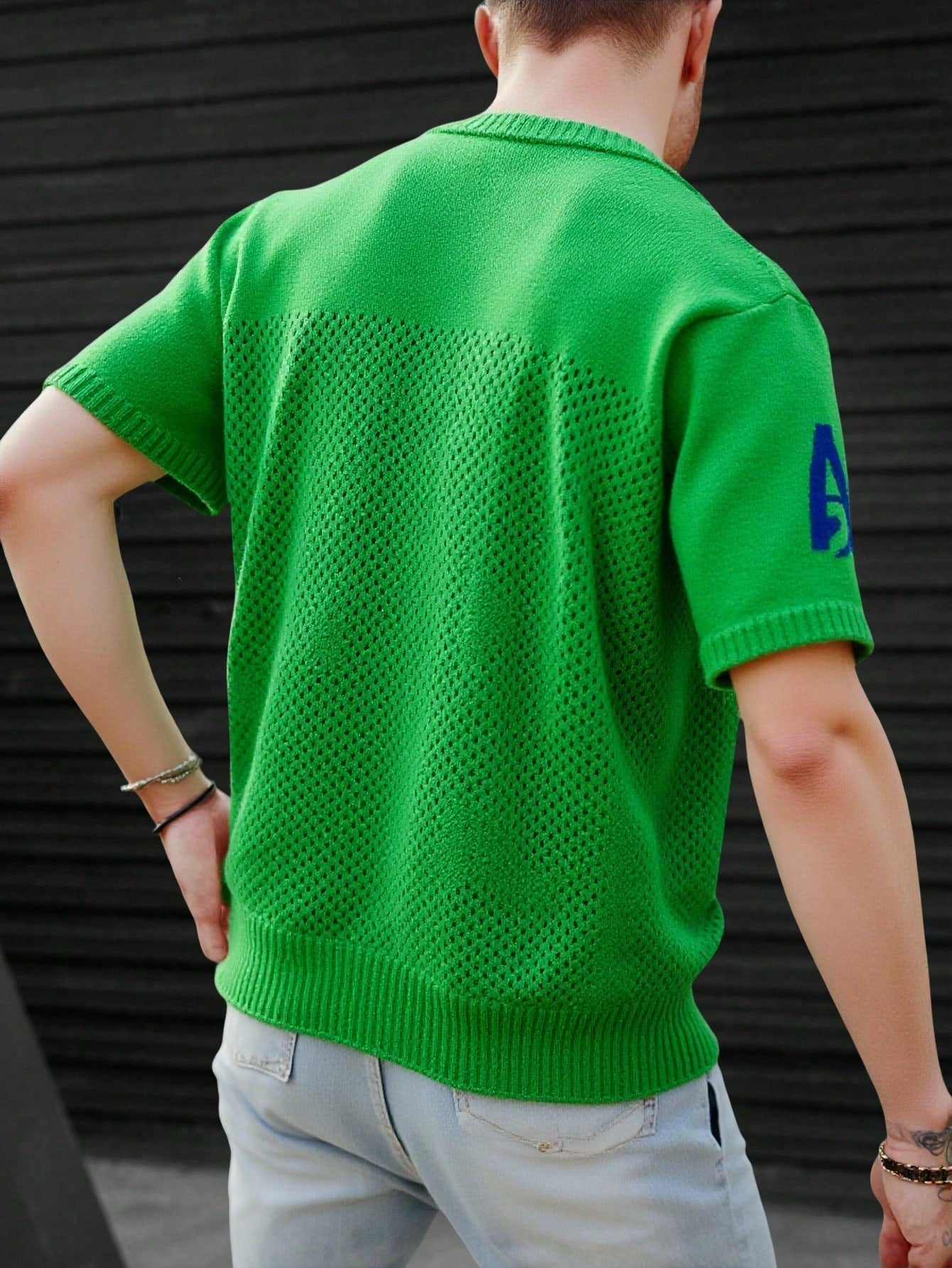 Camiseta Masculina Tricotada Número Estilo Vintage Camiseta Masculina Tricotada Número Estilo Vintage