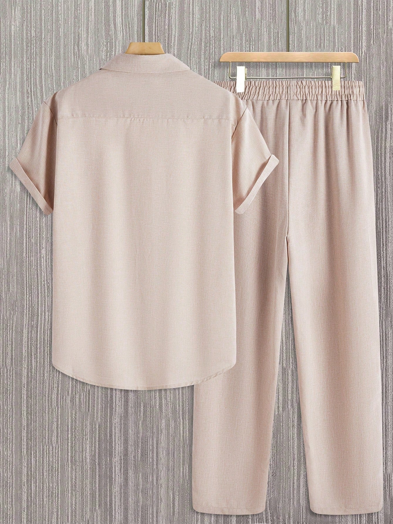 Conjunto Masculino Camisa Manga Curta E Calça Leve Casual Conjunto Masculino Camisa Manga Curta E Calça Leve Casual