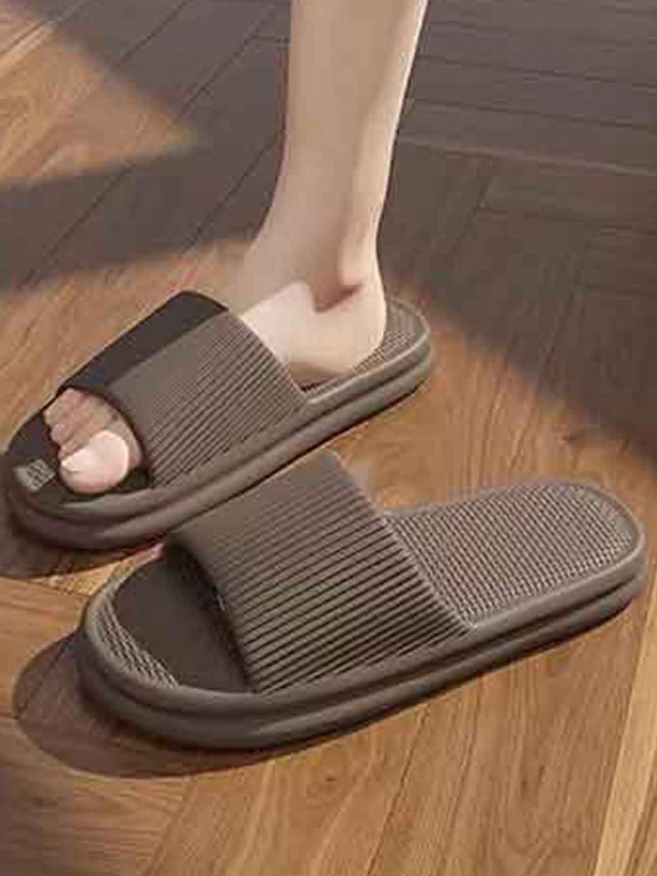 Chinelo Masculino Casual Minimalista Solado Grosso EVA Antiderrapante Marrom / 36 Chinelo Masculino Casual Minimalista