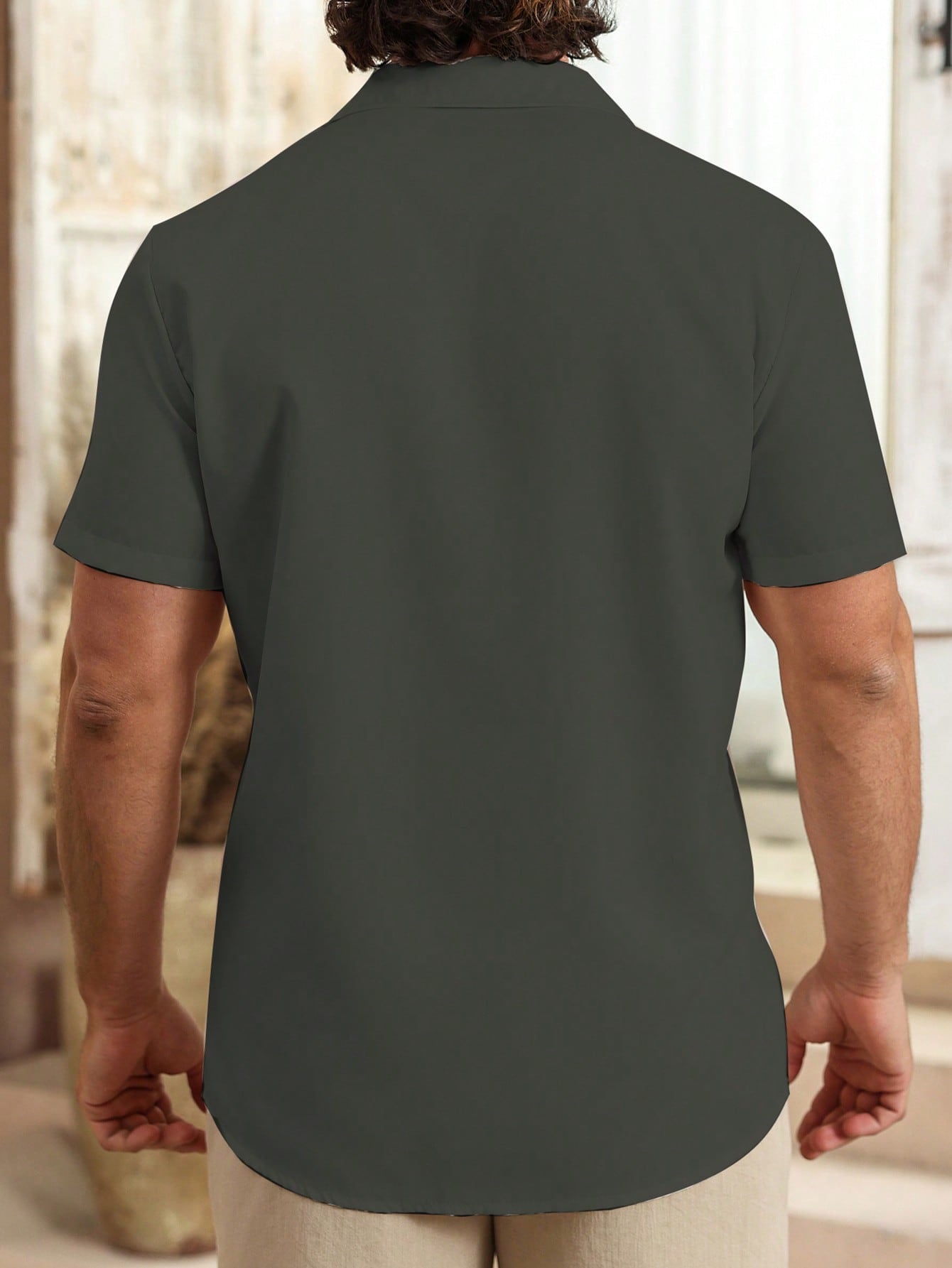 Camisa Masculina De Botão Bordado Étnico Estilo Refinado Camisa Masculina De Botão Bordado Étnico Estilo Refinado
