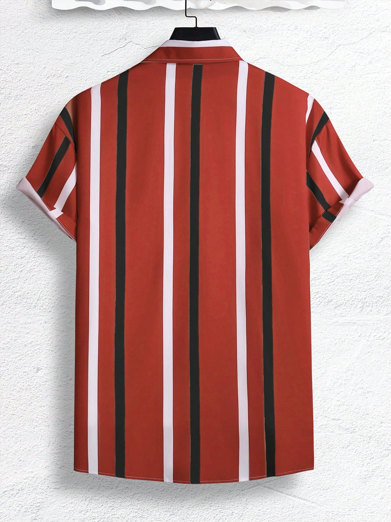 Camisa Masculina De Botão Listras Verticais Estilo Casual Camisa Masculina De Botão Listras Verticais Estilo Casual