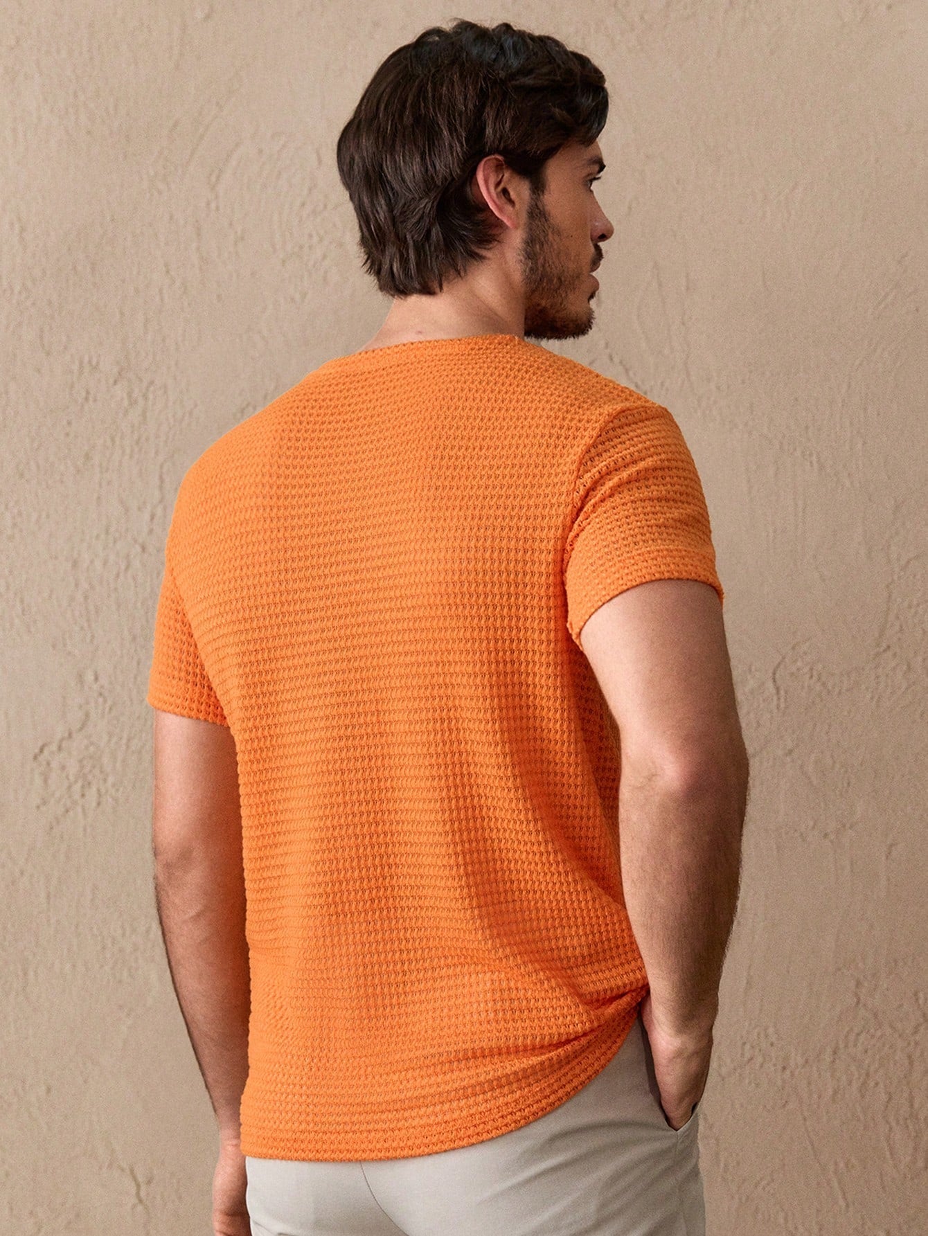 Camisa Masculina Slim Textura Elegante Moderna Camisa Masculina Slim Textura Elegante Moderna