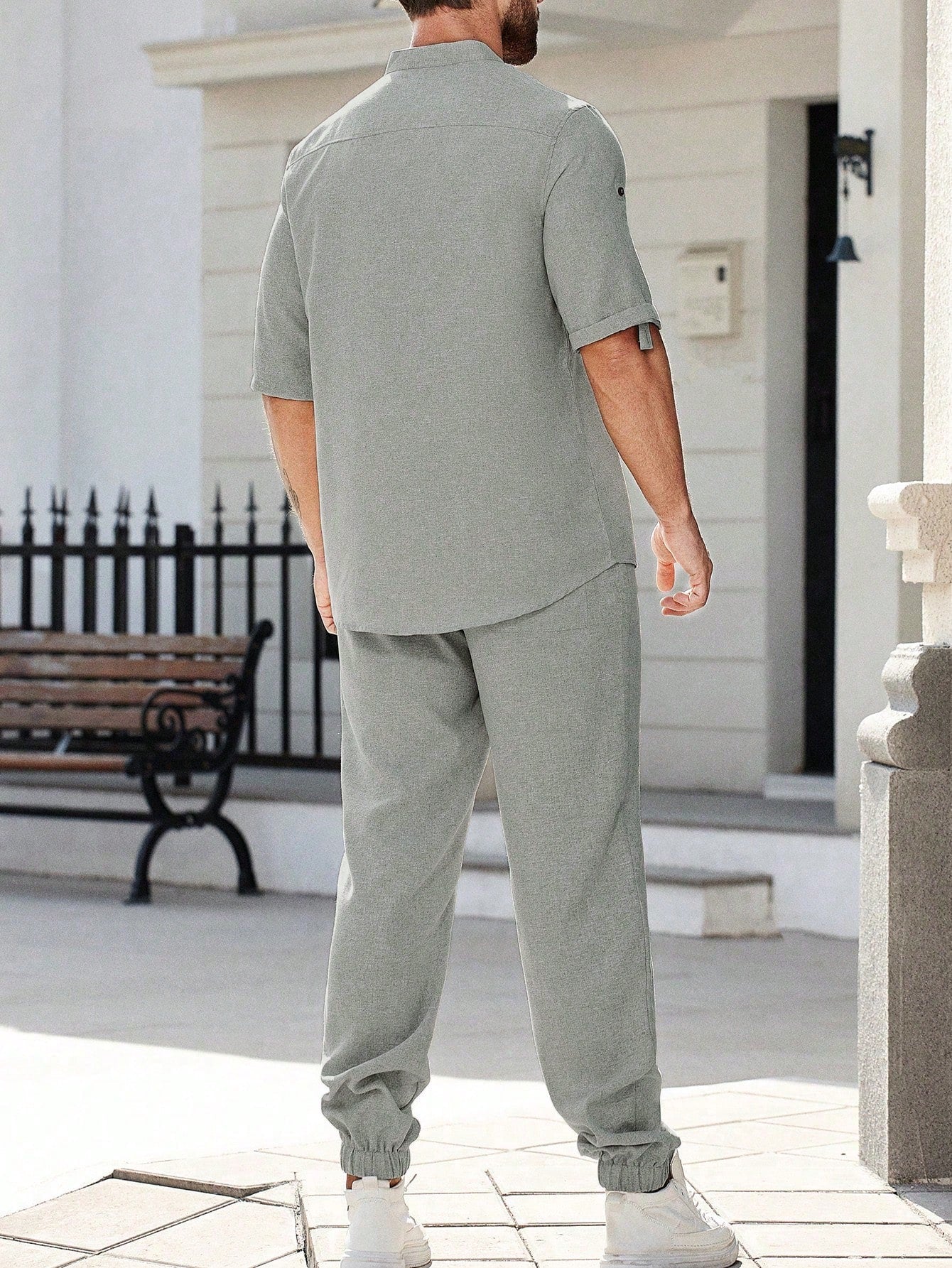 Conjunto Masculino Camisa Oversized E Calça Casual Minimalista Conjunto Masculino Camisa Oversized E Calça Casual