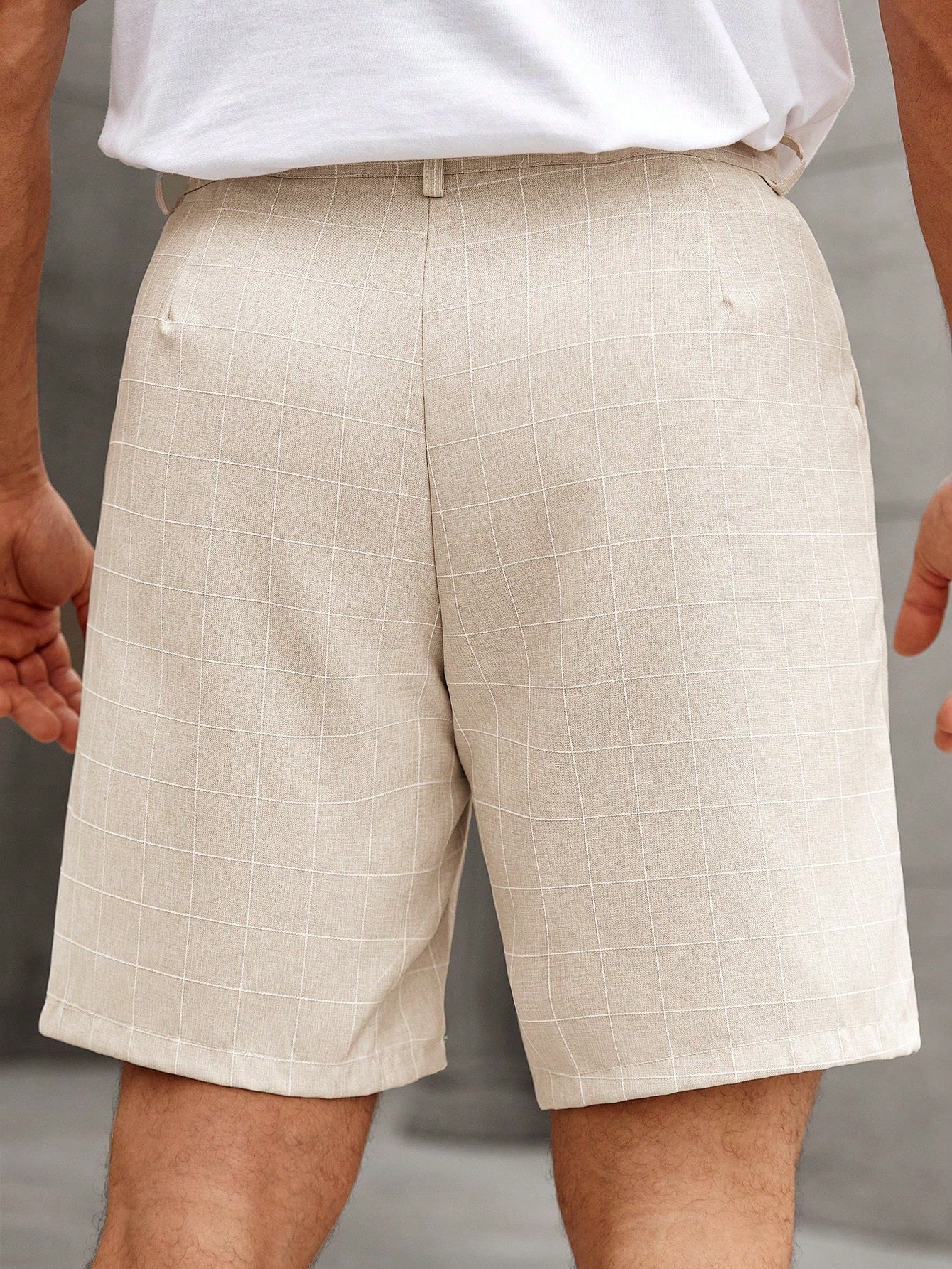 Shorts Masculino Estilo Xadrez Com Ajuste Moderno Shorts Masculino Estilo Xadrez Com Ajuste Moderno