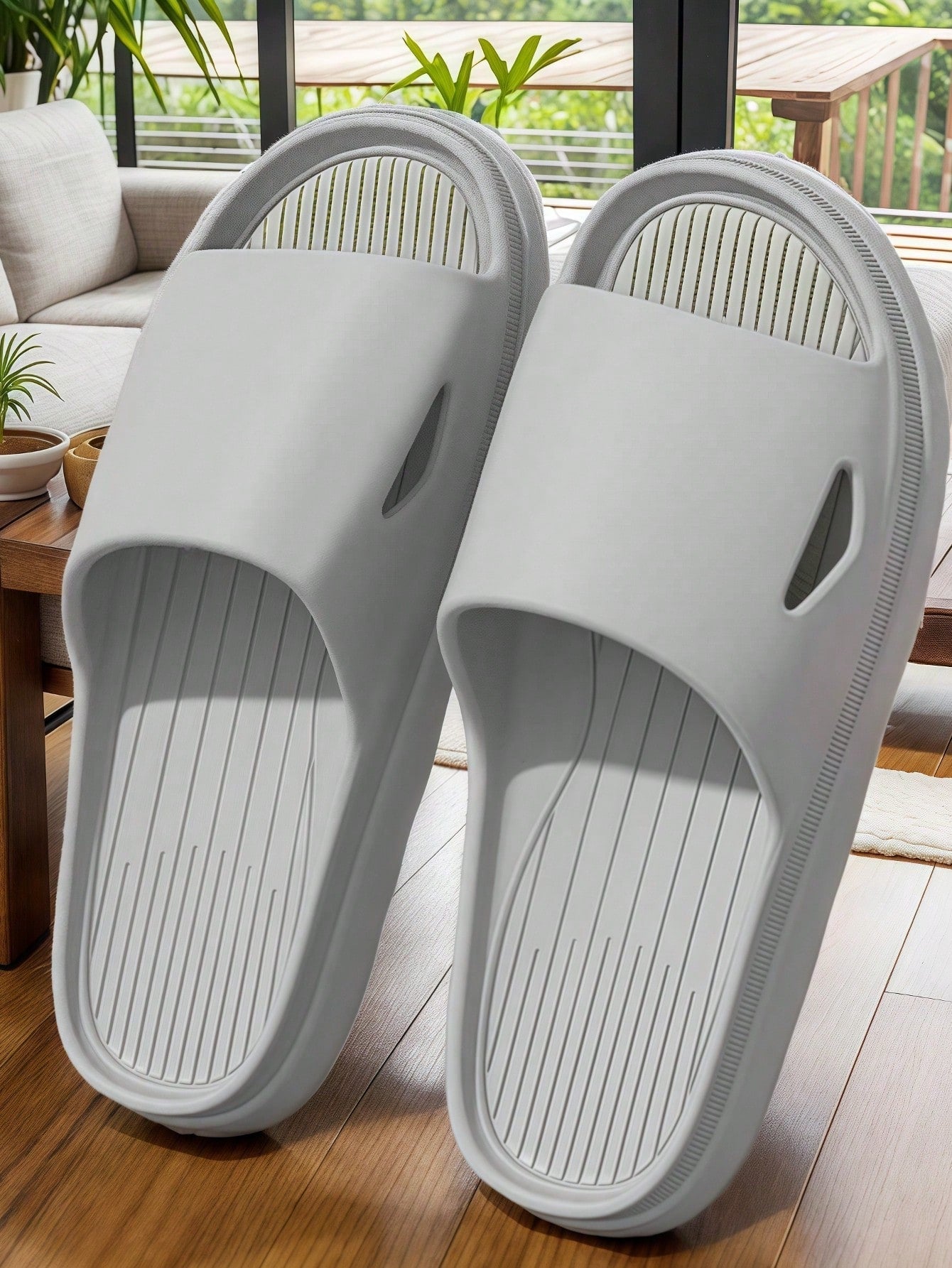 Chinelo Masculino Casual Aberto Solado EVA Antiderrapante Confortável Branco / 36 Chinelo Masculino Casual Aberto