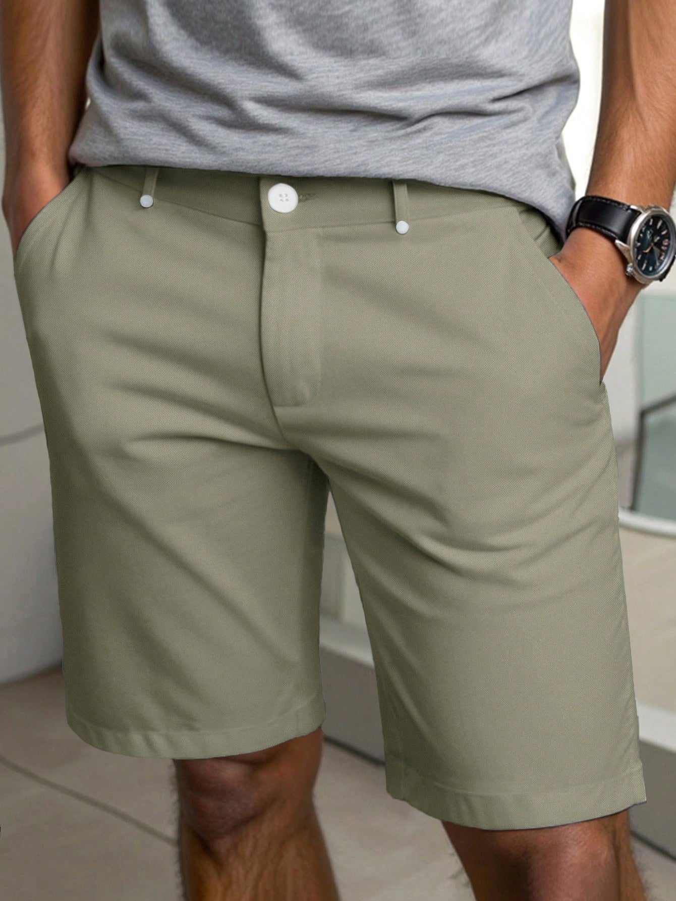 Shorts Masculino Cargo Casual Com Bolsos Funcionais Shorts Masculino Cargo Casual Com Bolsos Funcionais